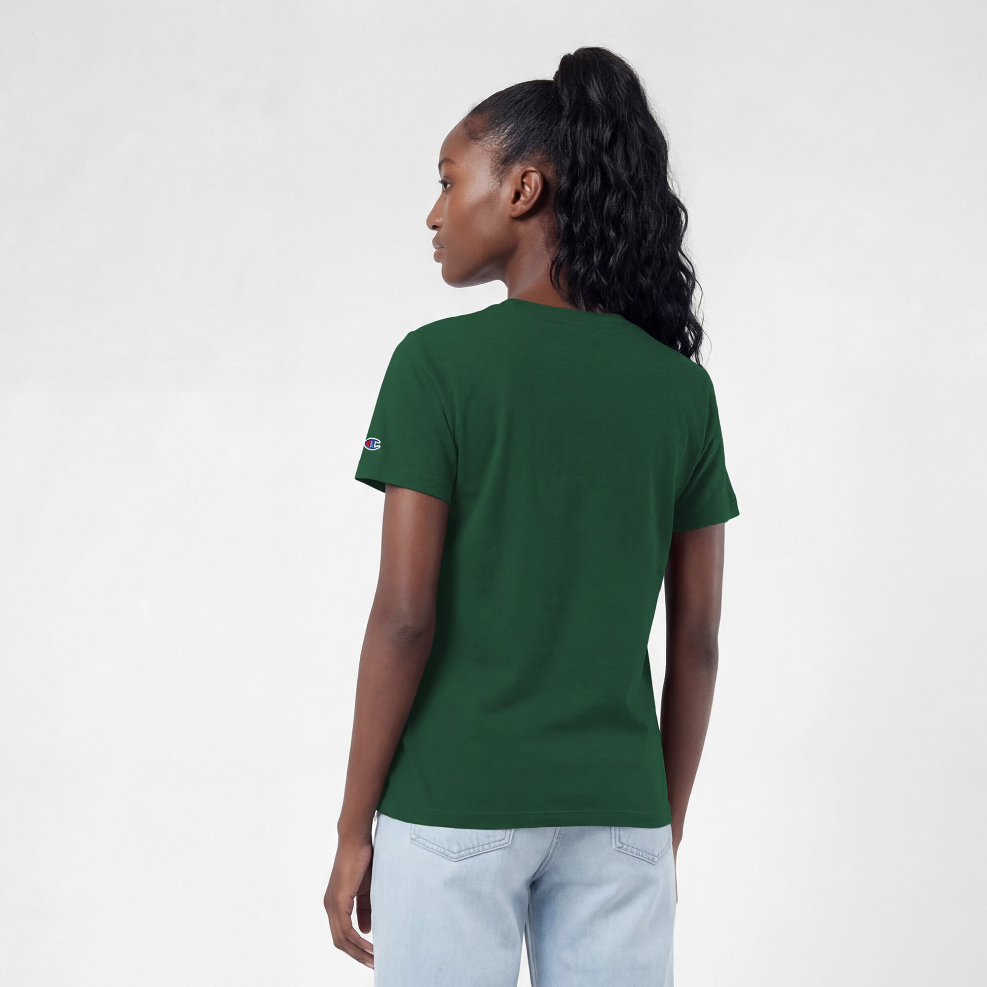 T-shirt Champion Green Bay Packers pour femmes avec logo arqué
