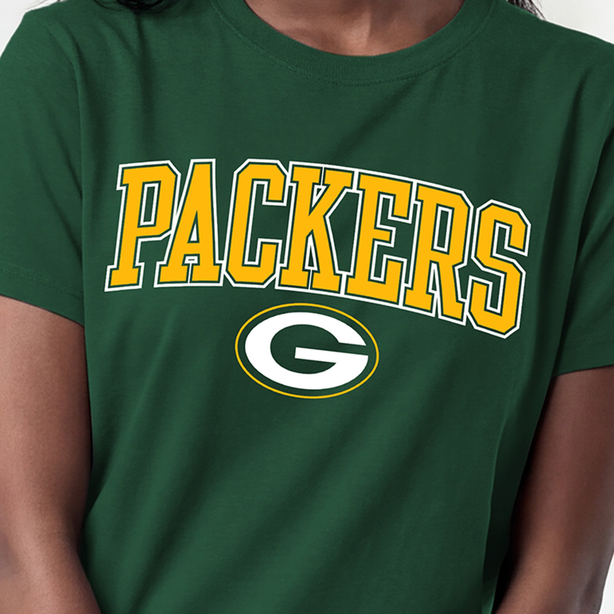 T-shirt Champion Green Bay Packers pour femmes avec logo arqué