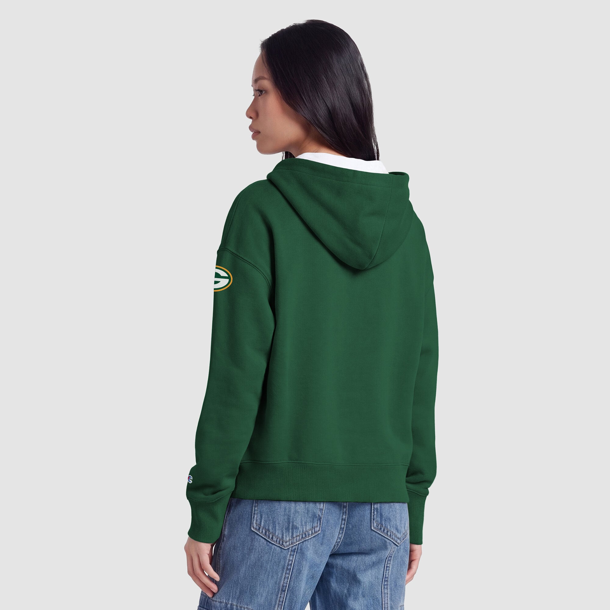 Sweat à capuche zippé Champion Green Bay Packers pour femme