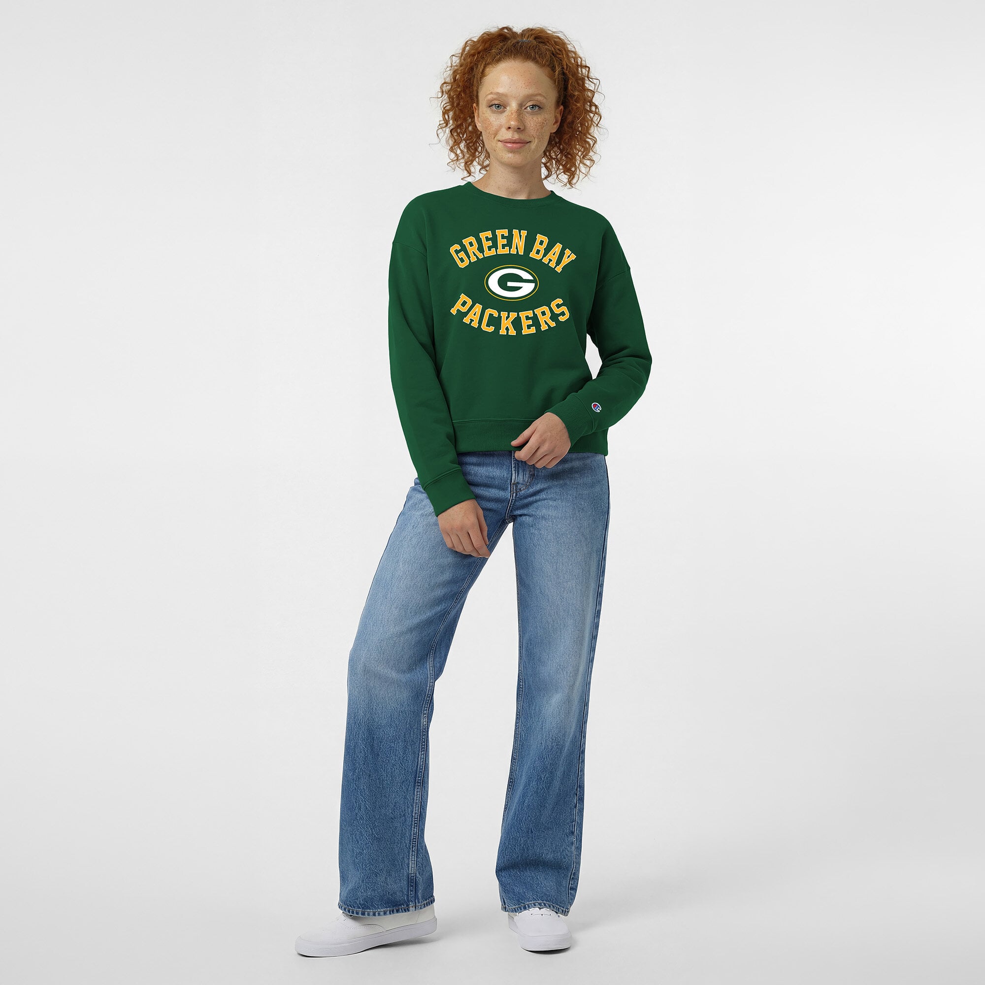 Women's Champion  Green Bay Packers Heart & Soul Powerblend Sweatshirt