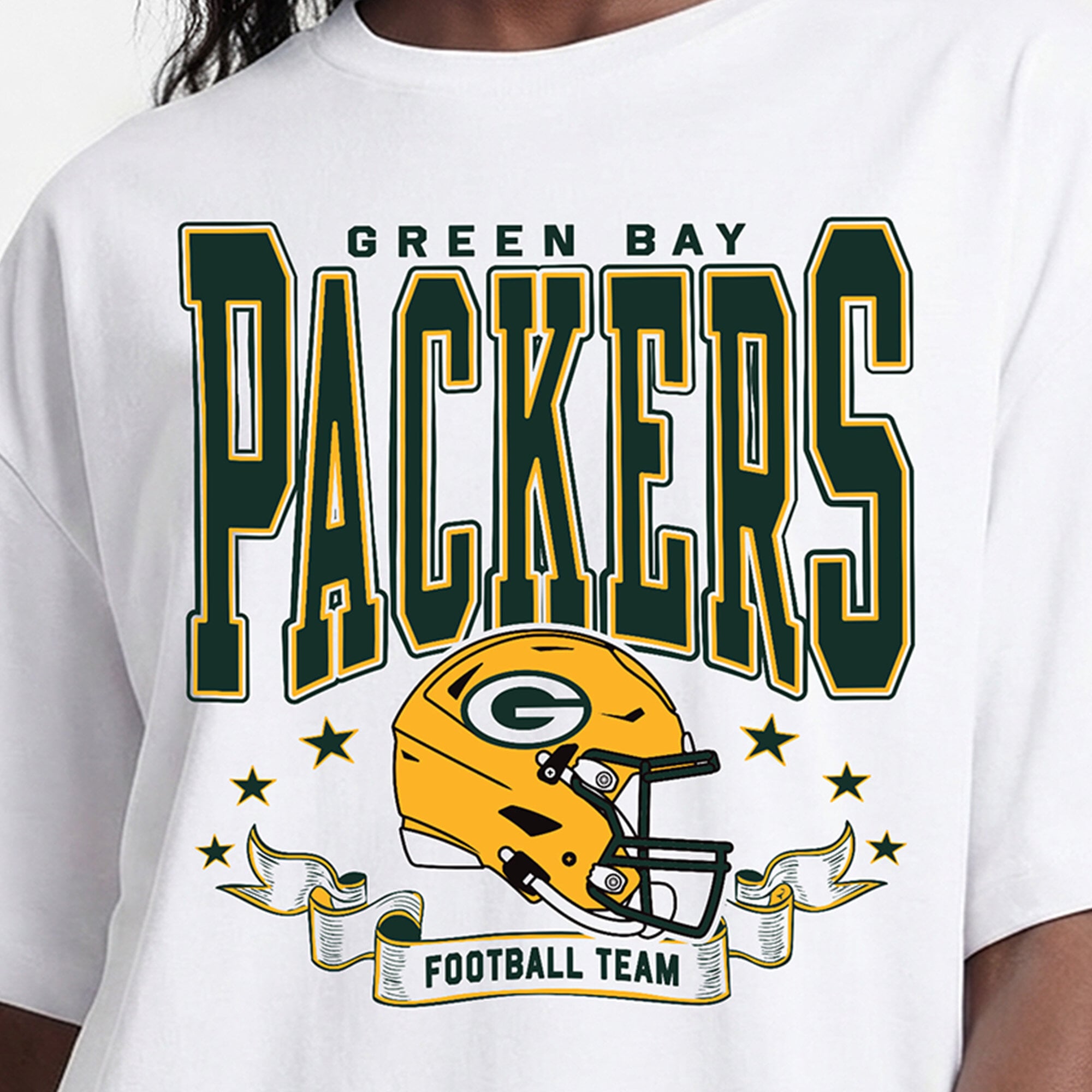 T-shirt oversize blanc Champion Green Bay Packers pour femmes