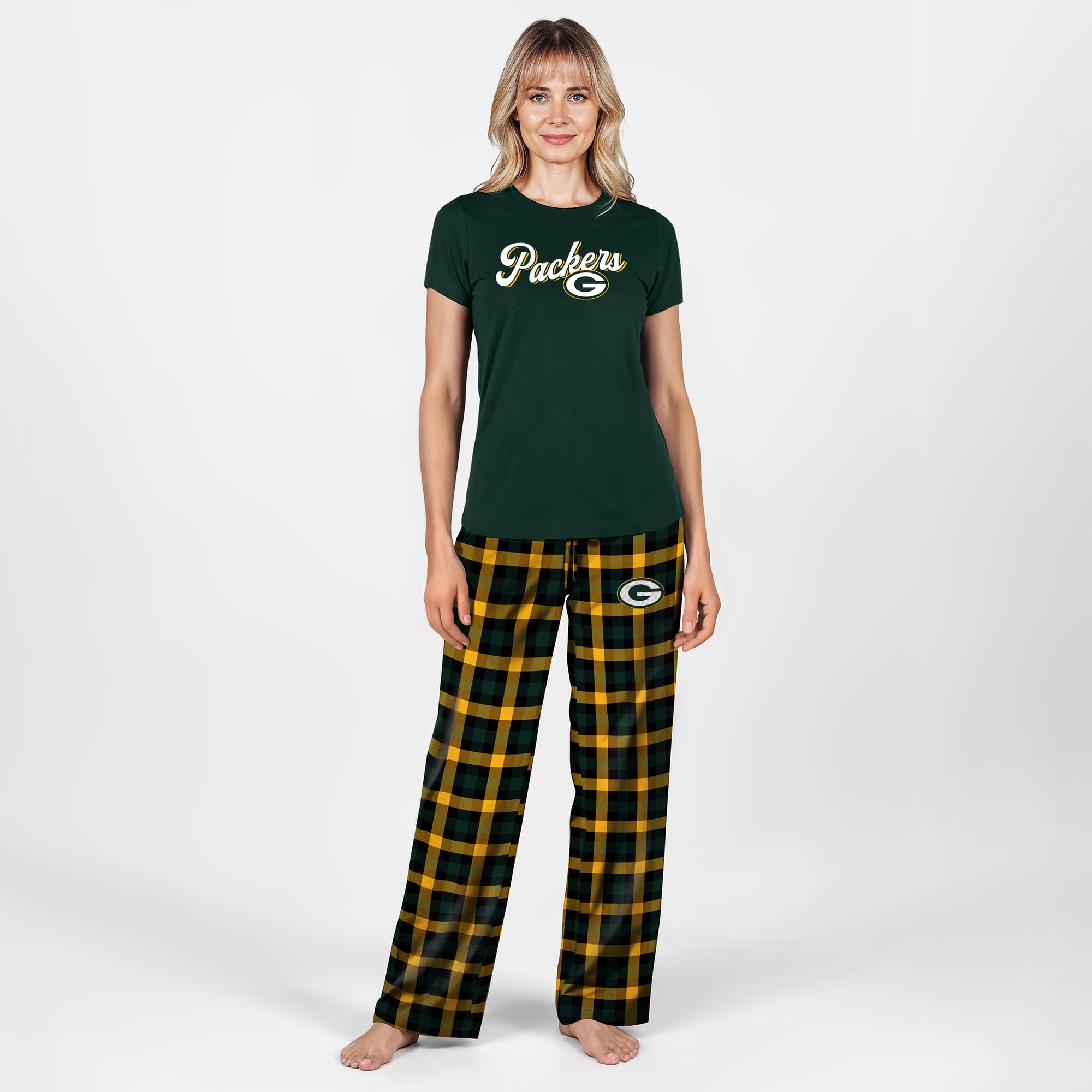 Women's Concepts Sport  Green Bay Packers Highland Sleep Set