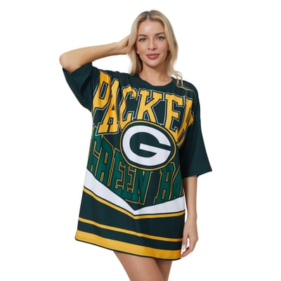 Green Bay Packers Concepts Sport Women's Mosaic Knit Nightdress - Green