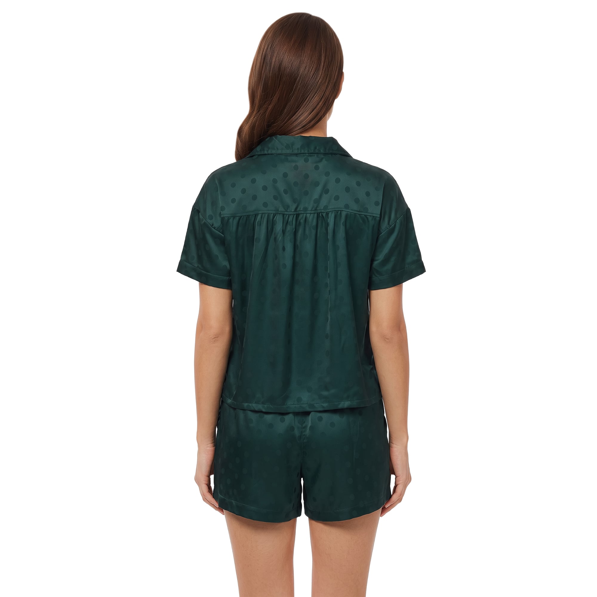 Women's Concepts Sport Green Bay Packers Wink Dot Satin Jacquard Sleep Set