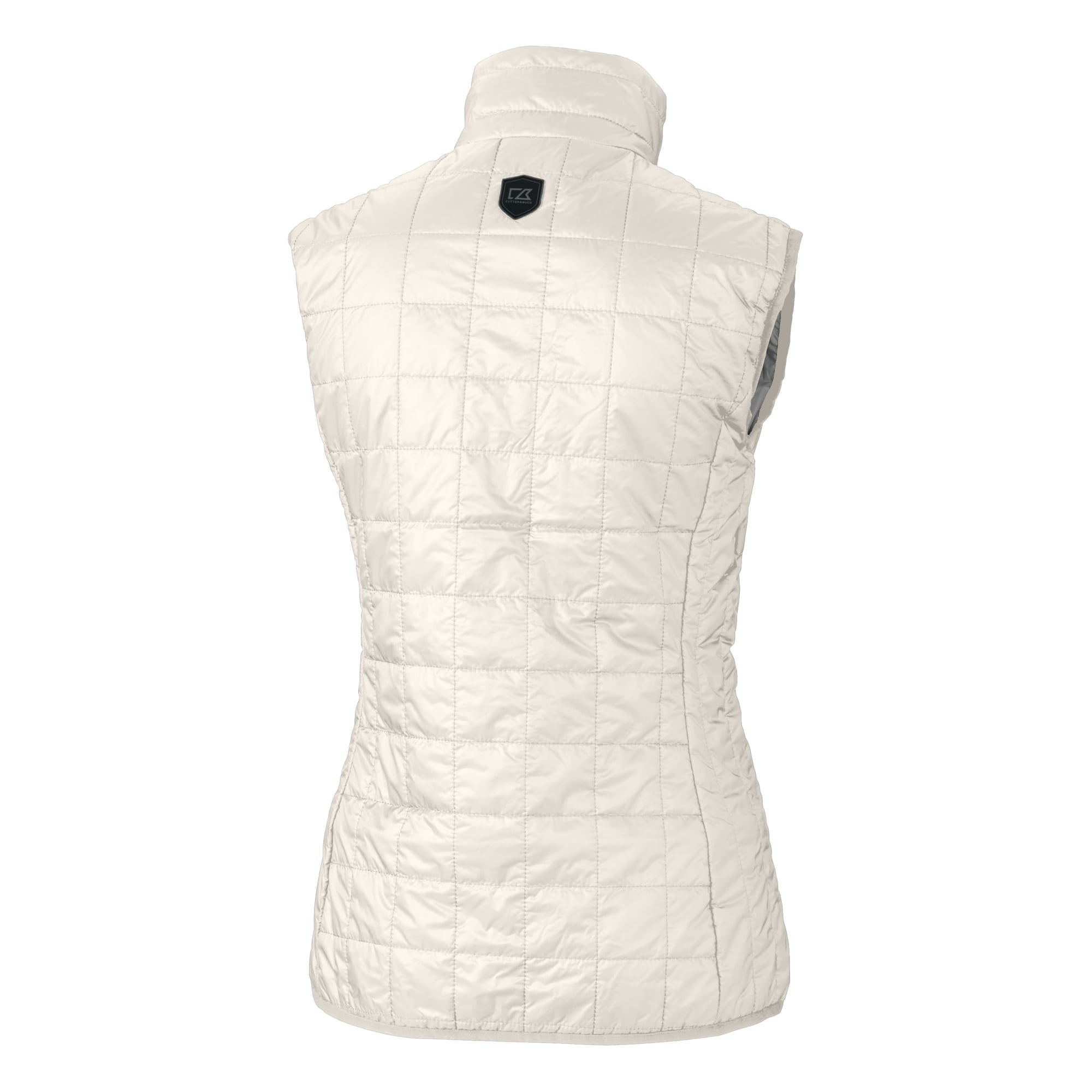 Gilet matelassé isolant entièrement zippé PrimaLoft Eco pour femme Cutter & Buck Heather Green avec logo du casque des Bay Packers Rainier