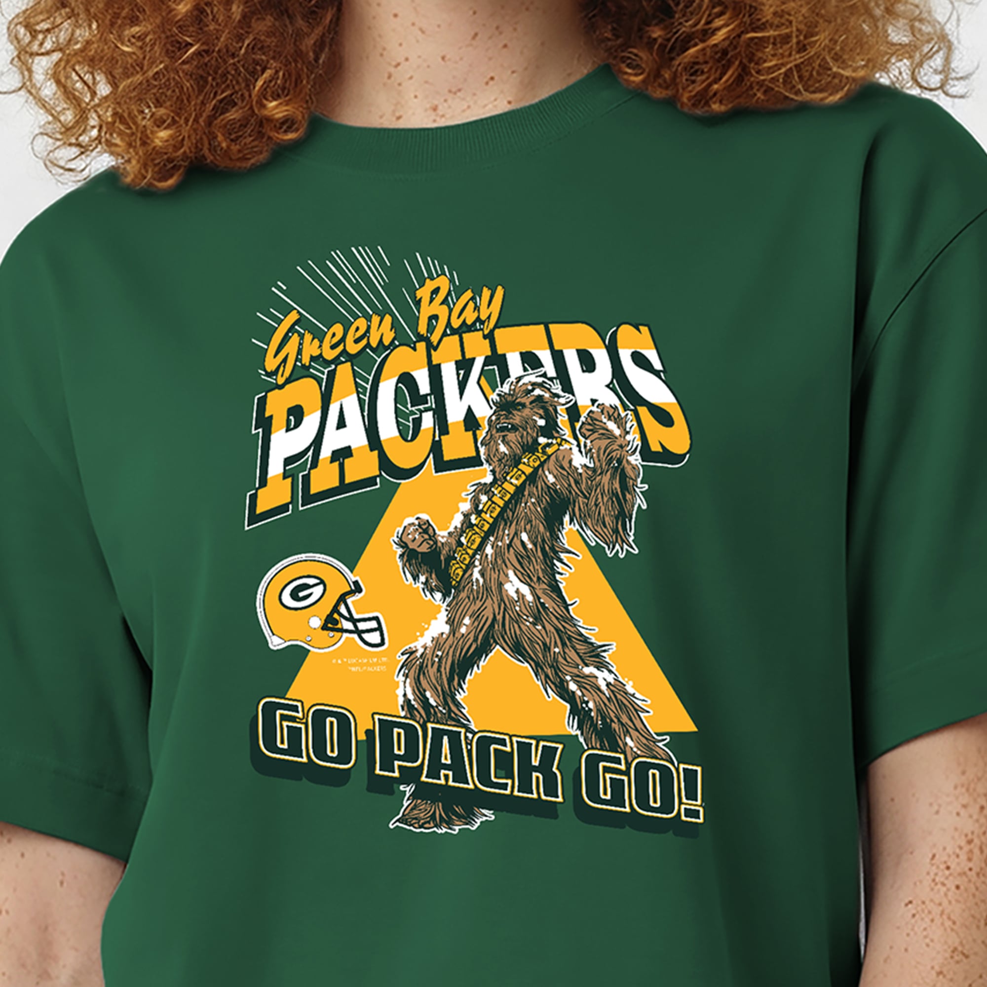 T-shirt All-Star Chewbacca des Green Bay Packers de Disney x Champion pour femmes