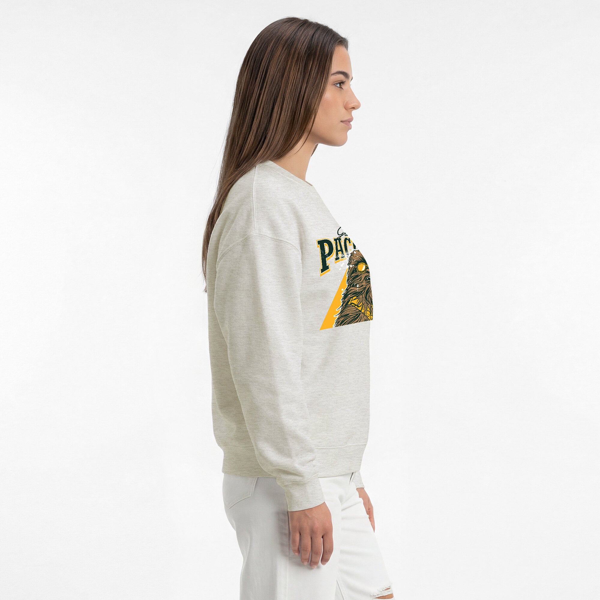 Sweat-shirt polaire Disney x Champion Green Bay Packers All-Star pour femme, couleur avoine