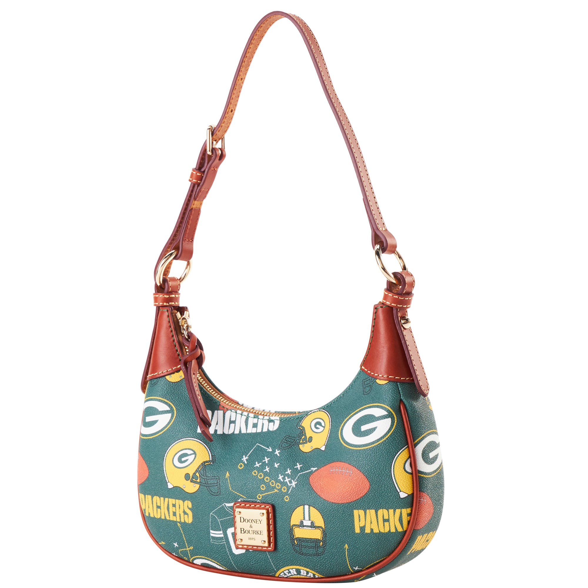 Women's Dooney & Bourke Green Bay Packers Slouchy Shoulder Bag