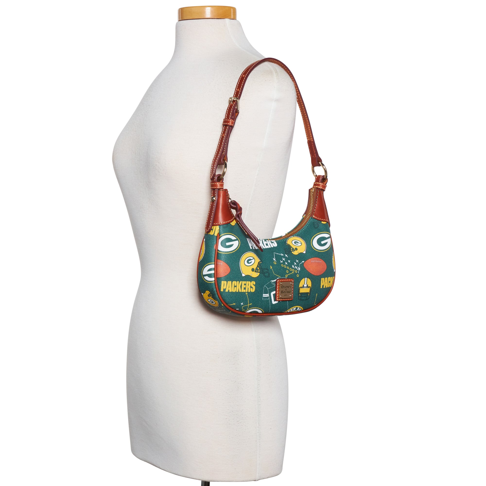 Women's Dooney & Bourke Green Bay Packers Slouchy Shoulder Bag