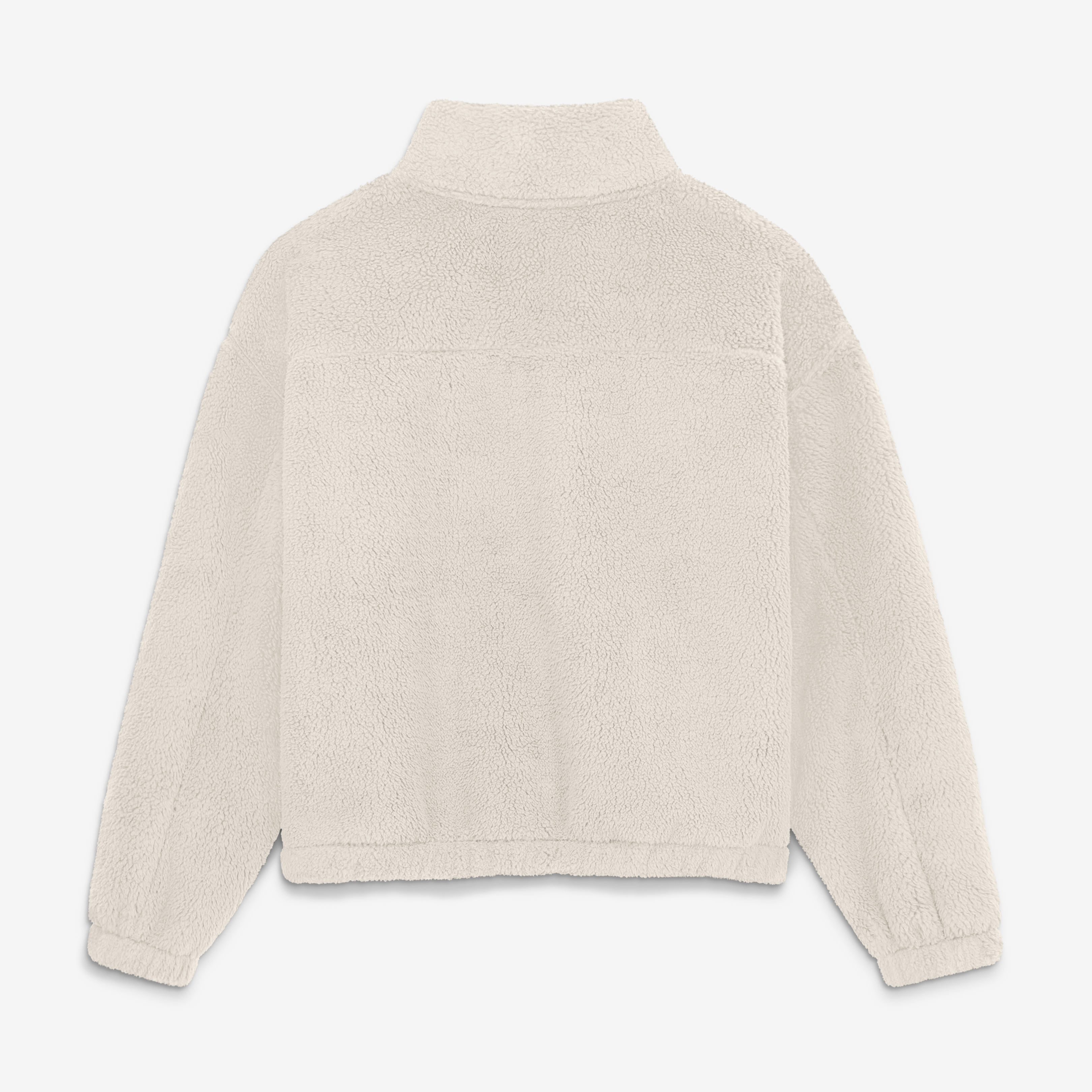 Pull-over oversize à demi-zip en sherpa crème Green Bay Packers pour femme de Fanatics