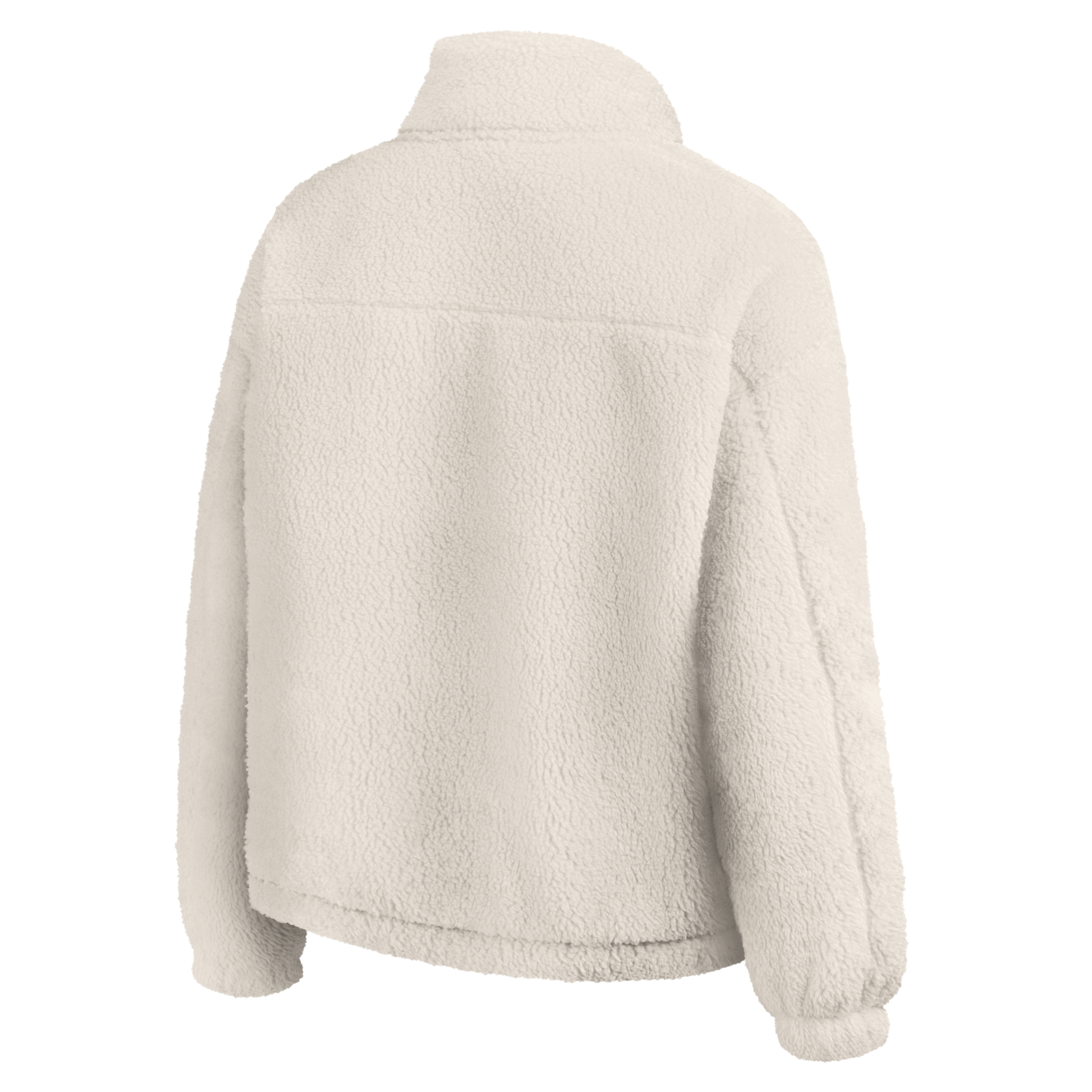 Pull-over oversize à demi-zip en sherpa crème Green Bay Packers pour femme de Fanatics