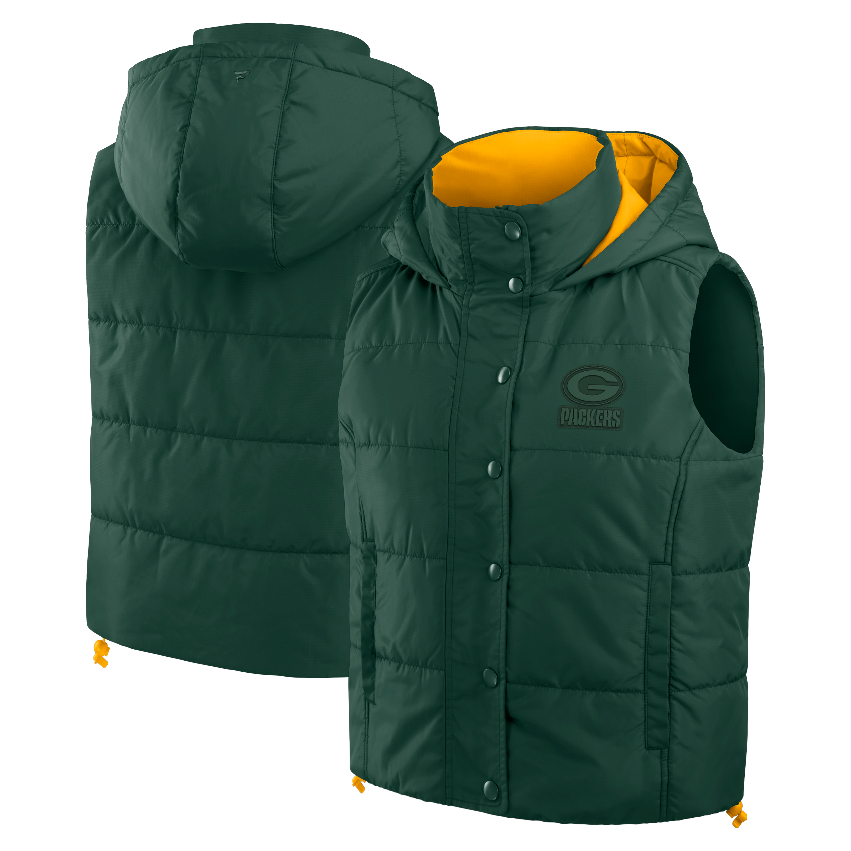 Women's Fanatics Green Bay Packers Full-Zip Padded Vest