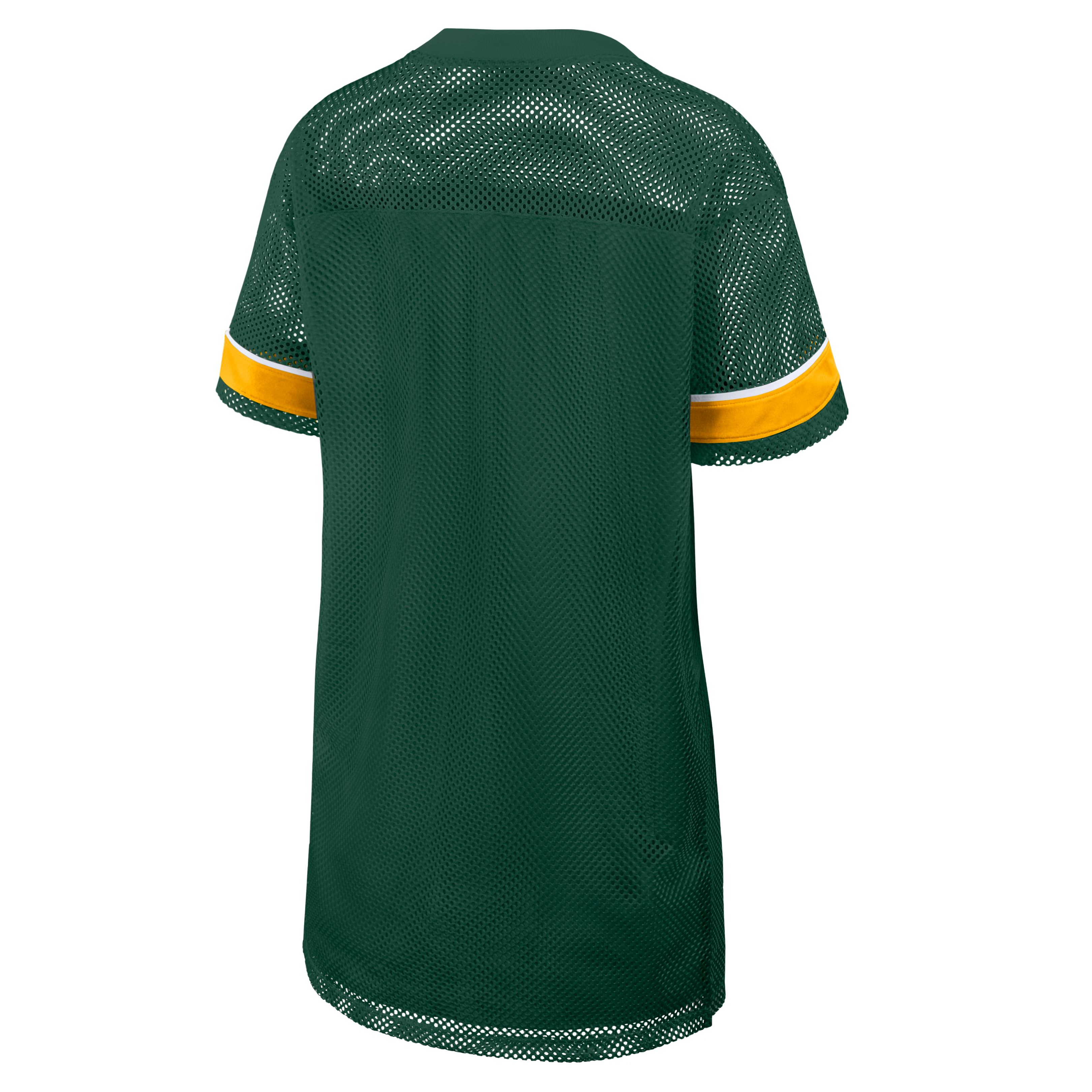 Women's Fanatics  Green Bay Packers Oversized Team First Deep Route Mesh V-Neck Dress
