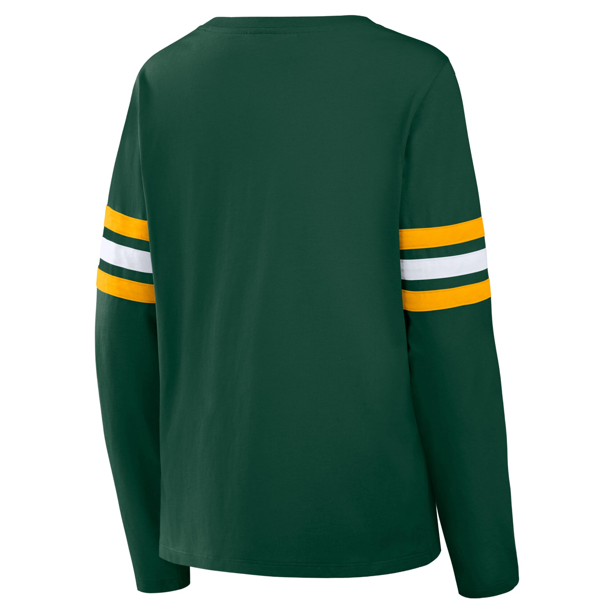 T-shirt à manches longues lacets Green Bay Packers pour femmes, vert et or, grande taille, Fanatics