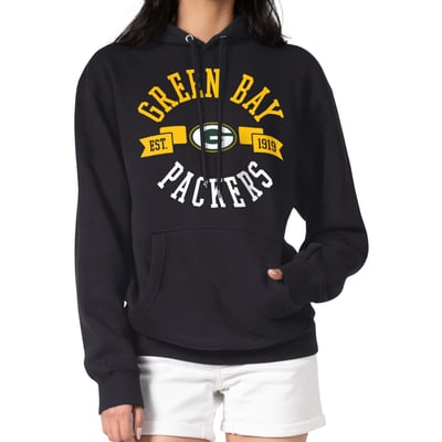 Green Bay Packers G-III 4Her by Carl Banks Women's City Graphic Team Fleece Pullover Hoodie - Black