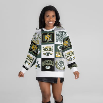 Green Bay Packers Gameday Couture Women's Highlight Reel Repeat Premium Fleece Sweatshirt - White