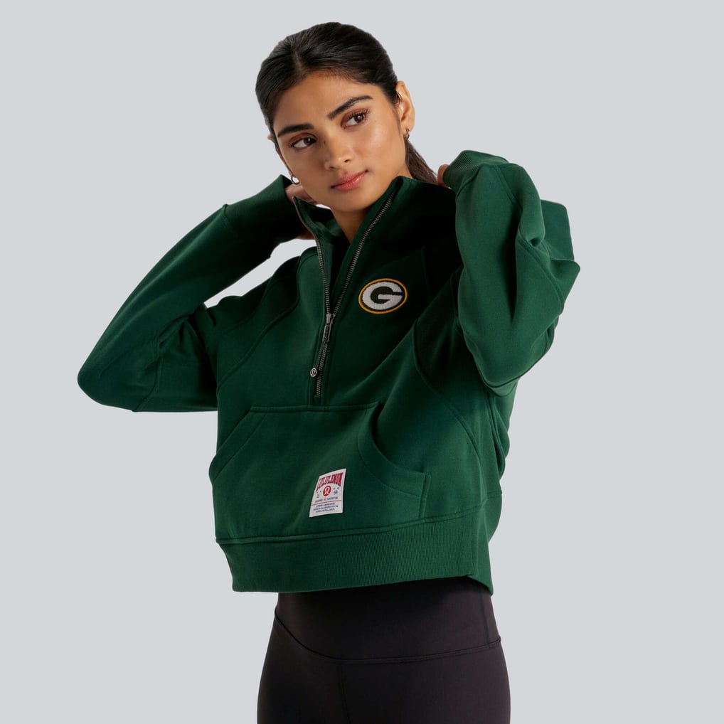 Green Bay Packers lululemon Women's Scuba Oversized Half-Zip Hoodie ...