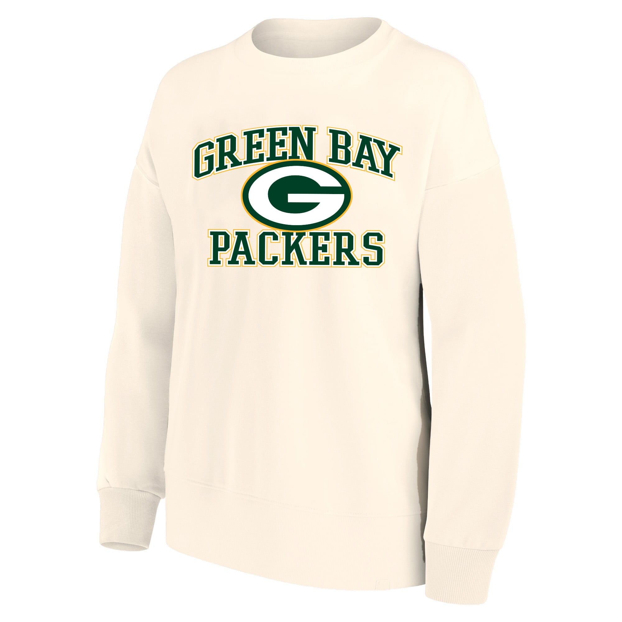 Sweat-shirt Mitchell & Ness crème Green Bay Packers Heart Soul pour femme, grande taille