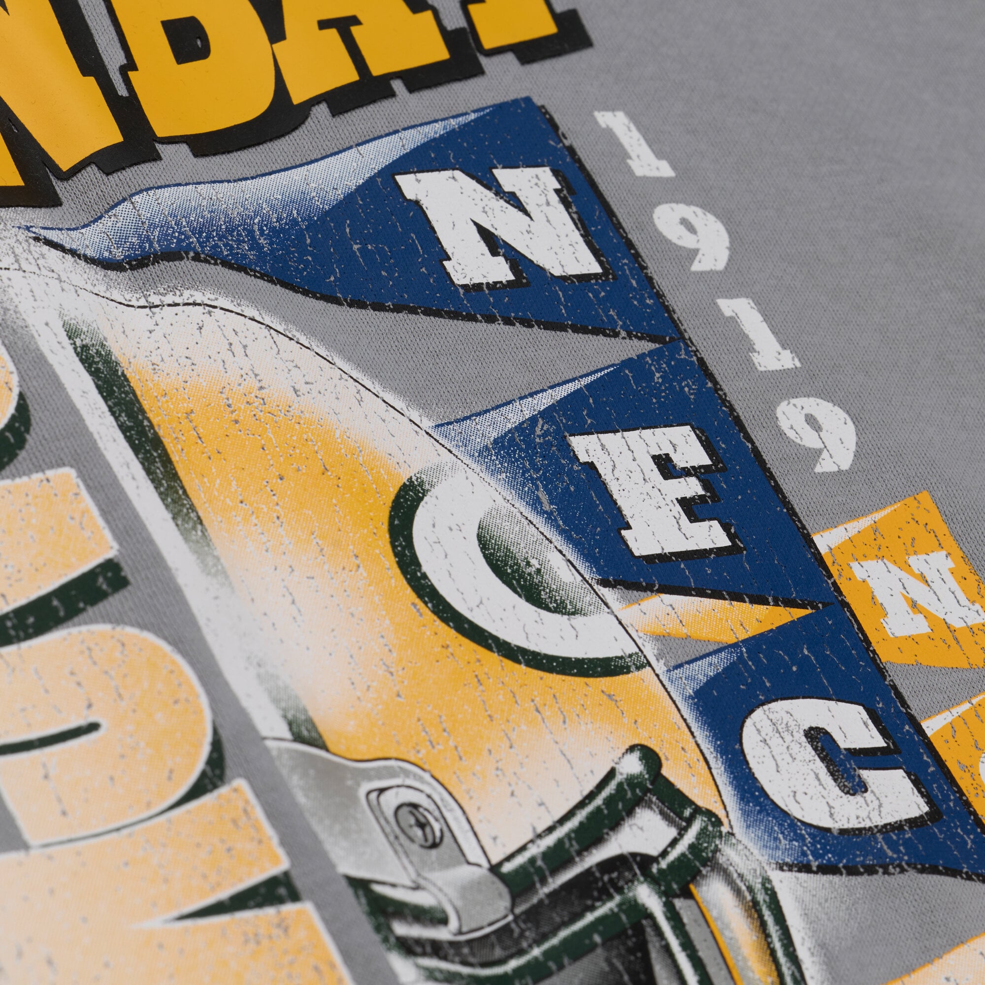 Sweat-shirt à col rond Mitchell & Ness gris Green Bay Packers pour femme