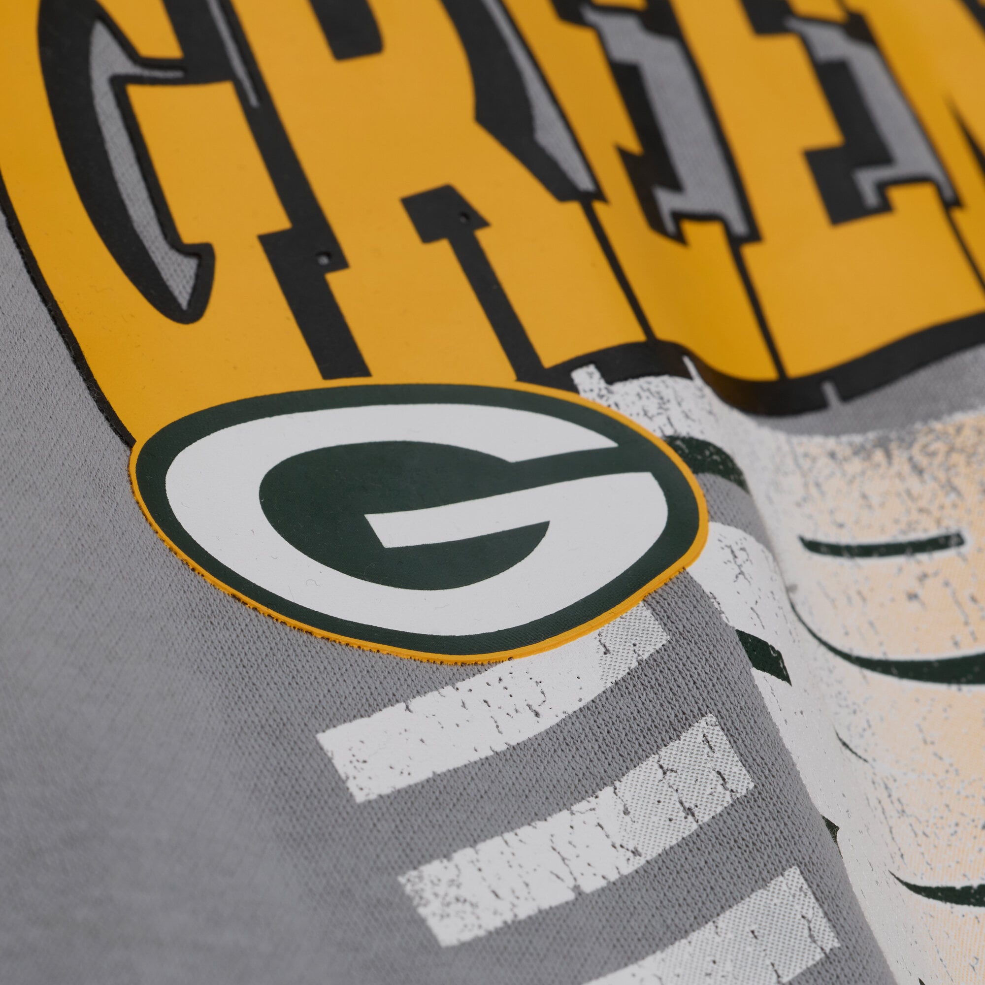 Sweat-shirt à col rond Mitchell & Ness gris Green Bay Packers pour femme