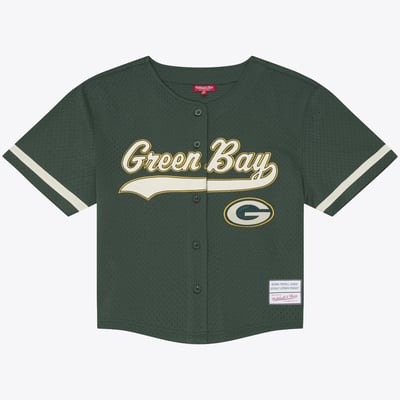 Green Bay Packers Mitchell & Ness Women's Retro Roots Baseball Jersey - Green