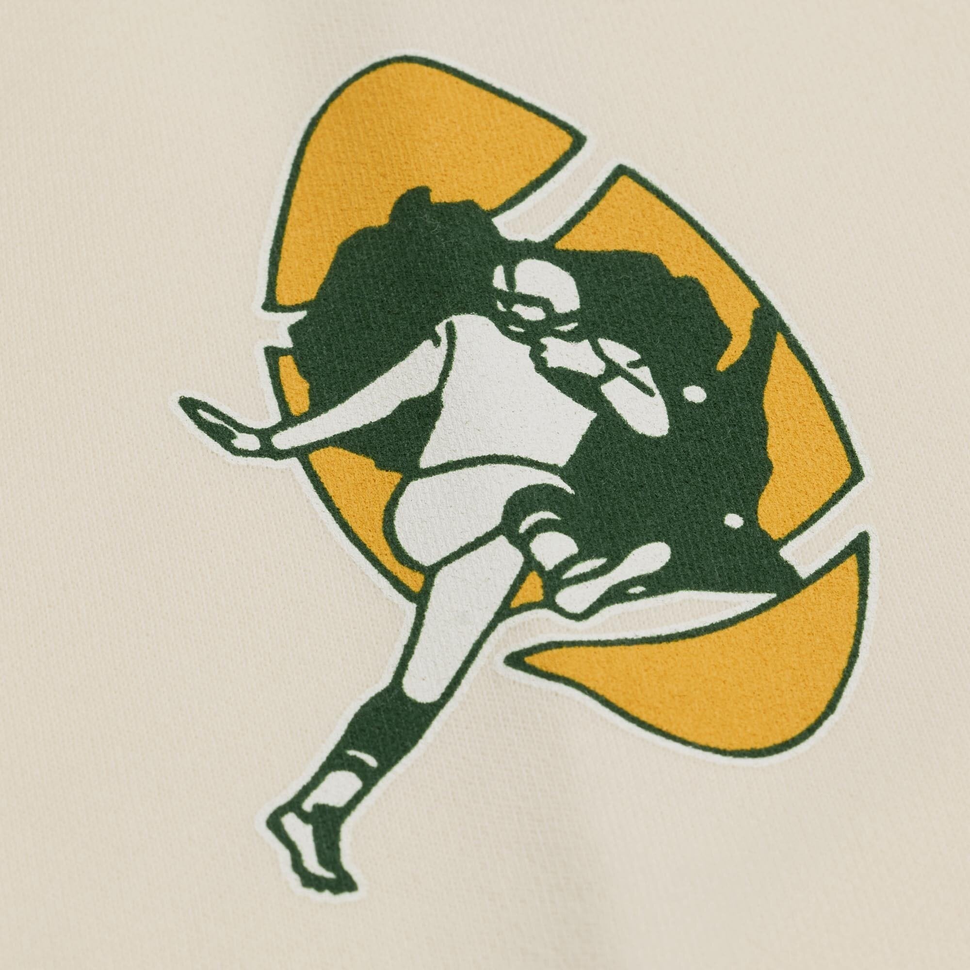 Sweat-shirt Mitchell & Ness Reggie blanc crème pour femme, avec nom et numéro des Green Bay Packers