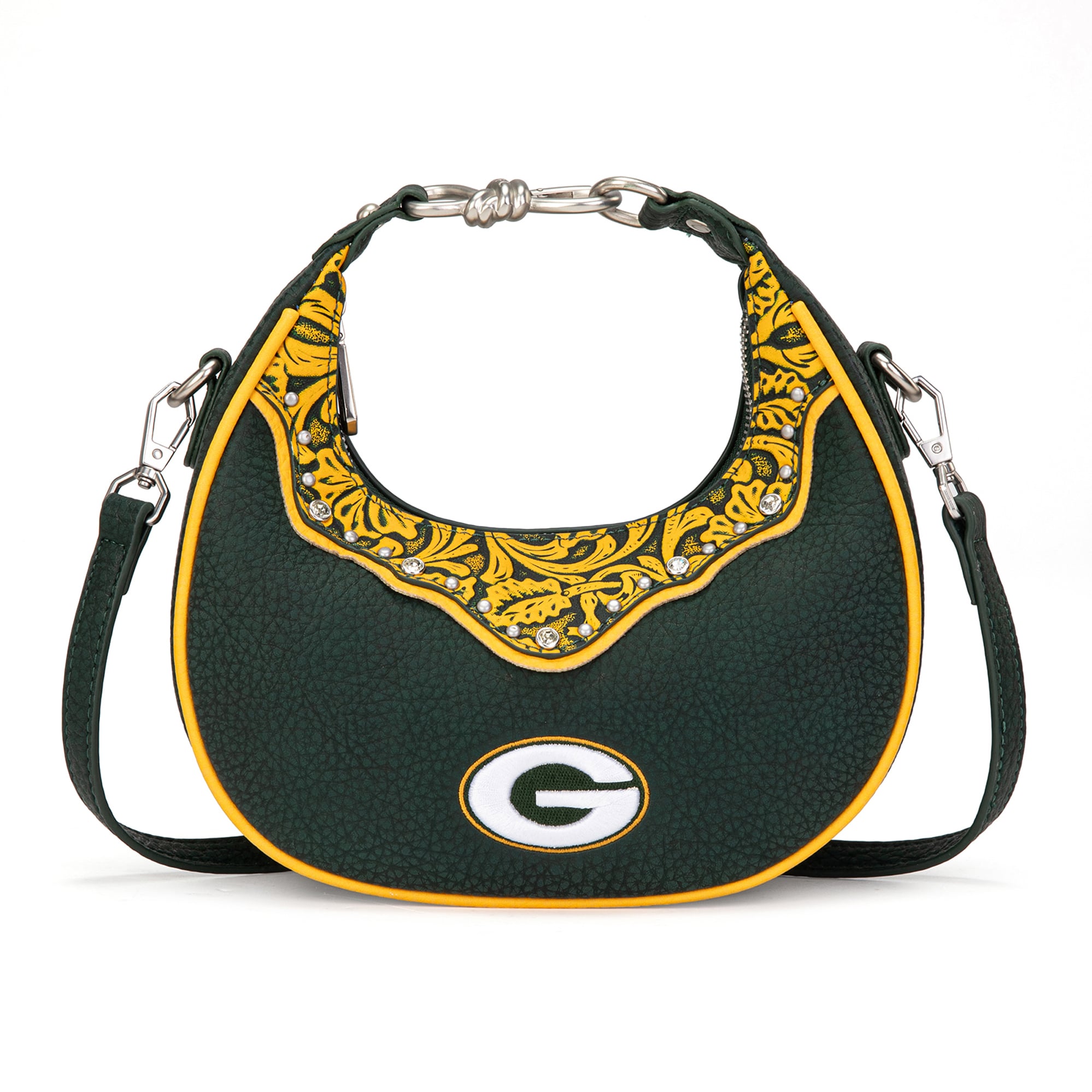 Sac à bandoulière croissant Montana West Green Bay Packers pour femmes