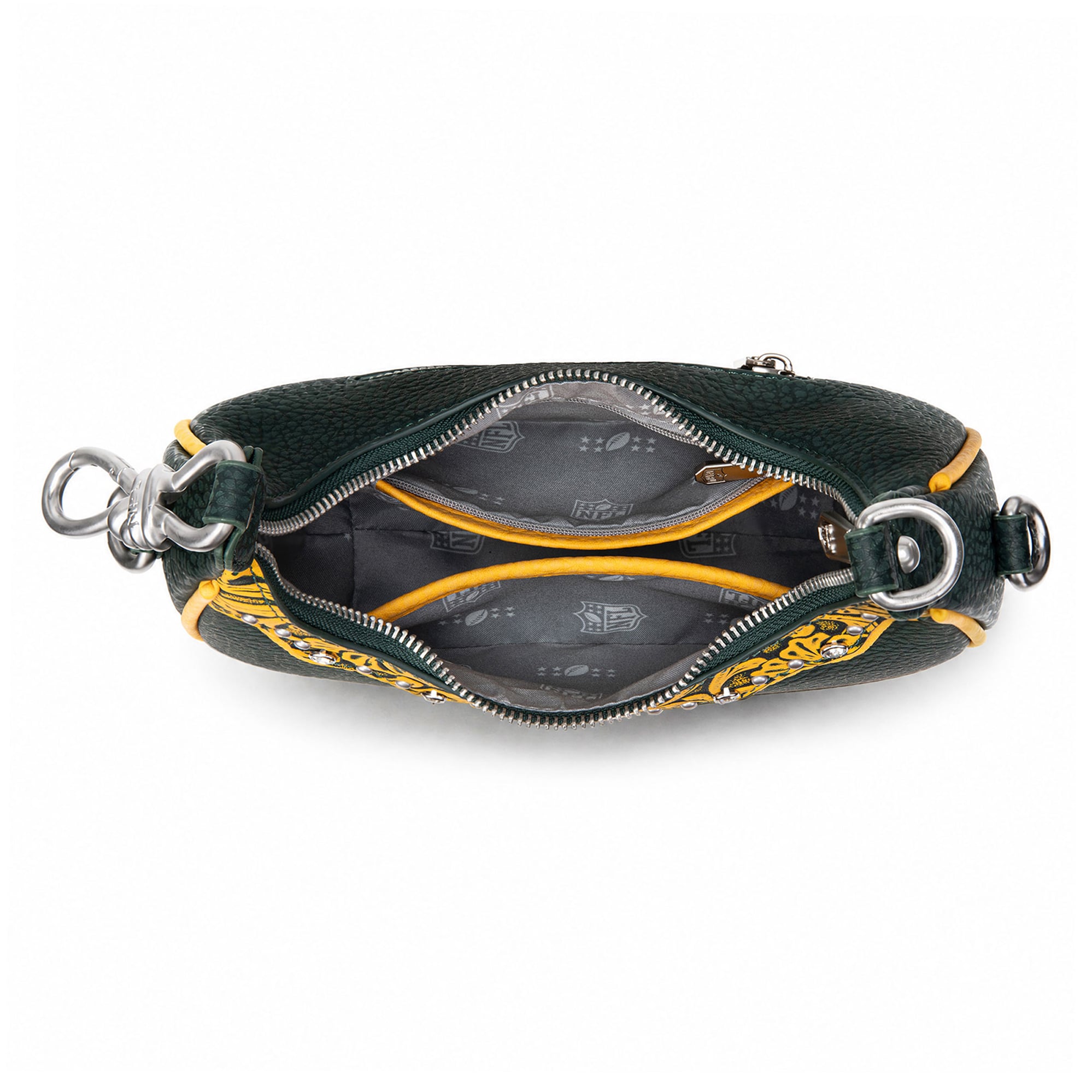 Sac à bandoulière croissant Montana West Green Bay Packers pour femmes