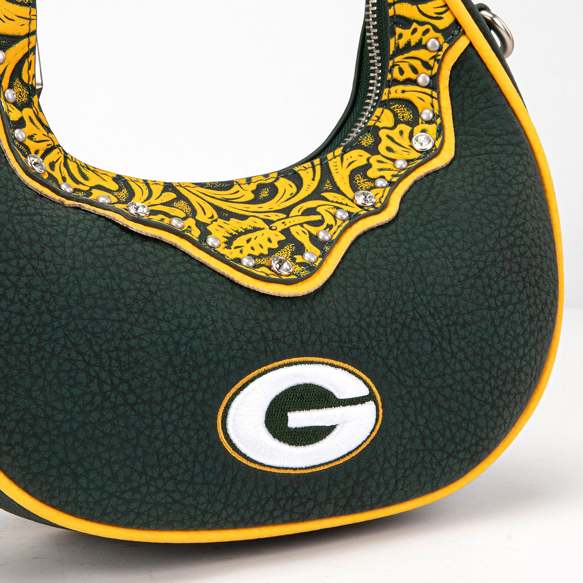 Sac à bandoulière croissant Montana West Green Bay Packers pour femmes