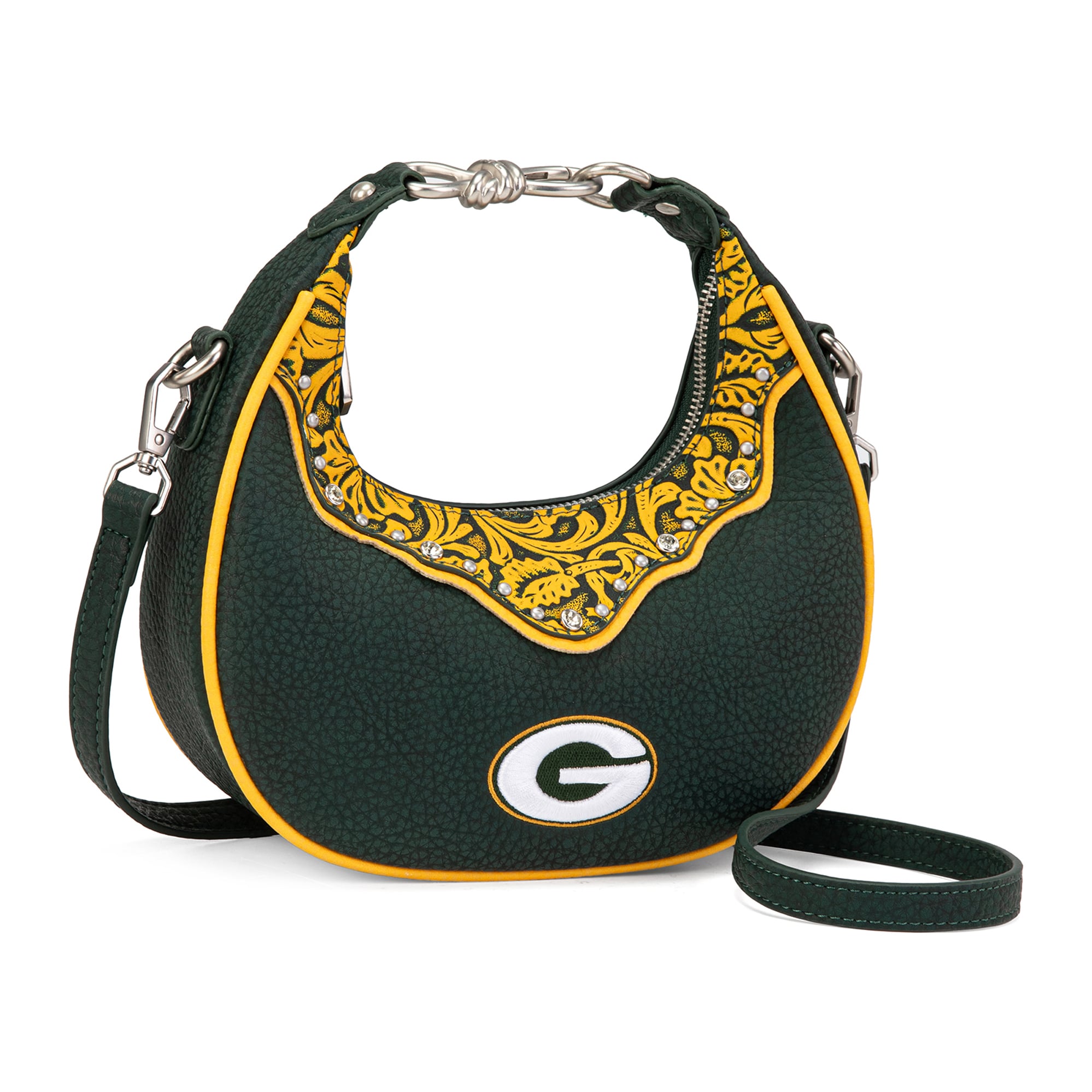 Sac à bandoulière croissant Montana West Green Bay Packers pour femmes