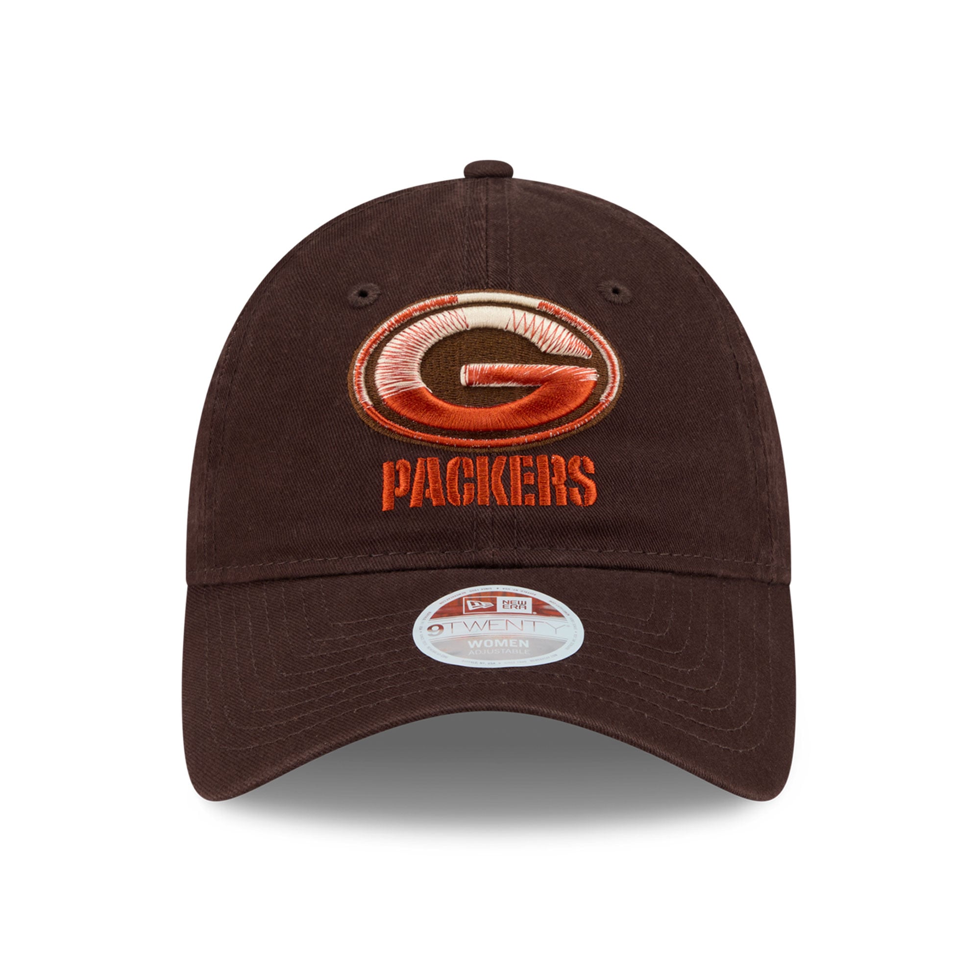 Women's New Era Brown Green Bay Packers Pumpkin Spice 9TWENTY Adjustable Hat