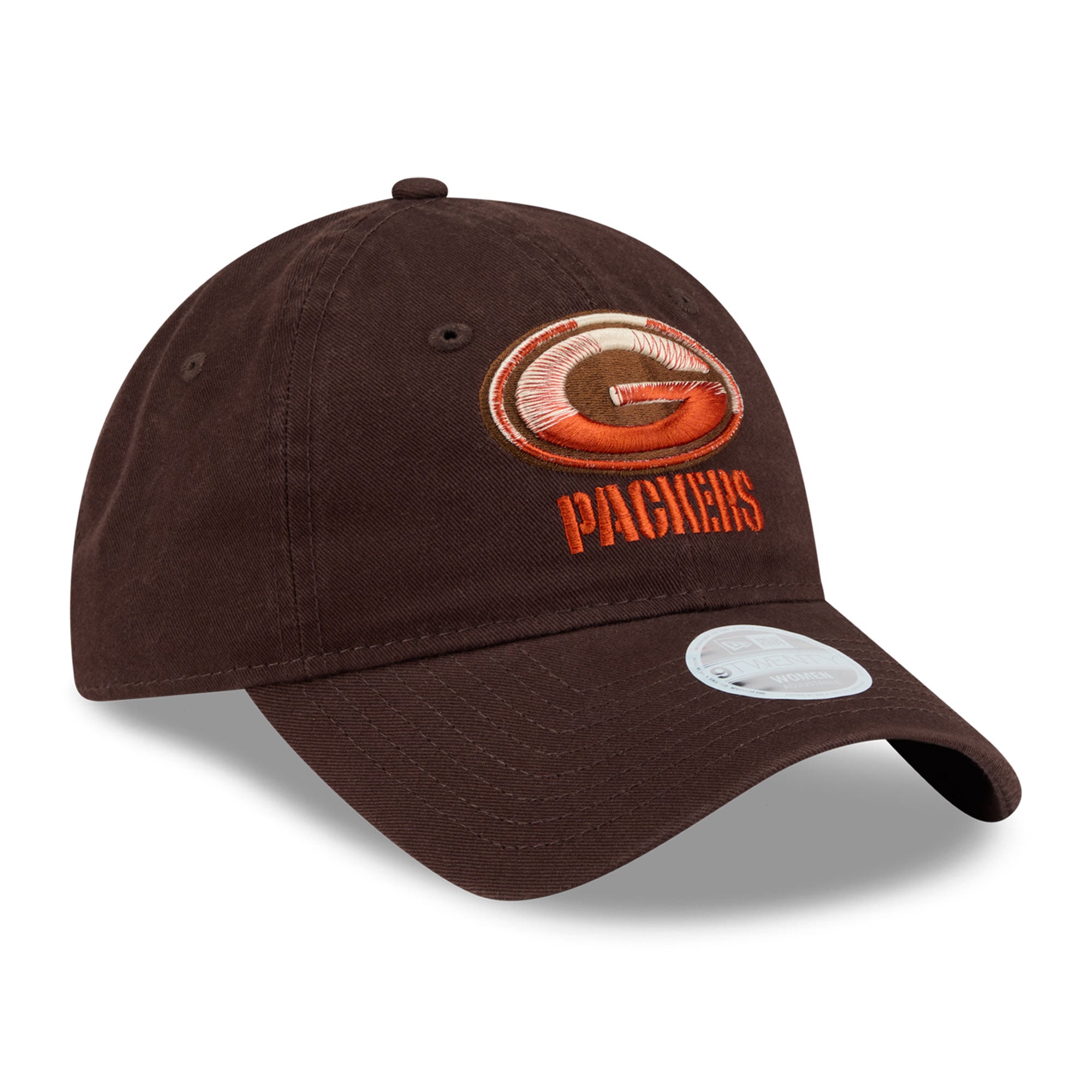 Women's New Era Brown Green Bay Packers Pumpkin Spice 9TWENTY Adjustable Hat