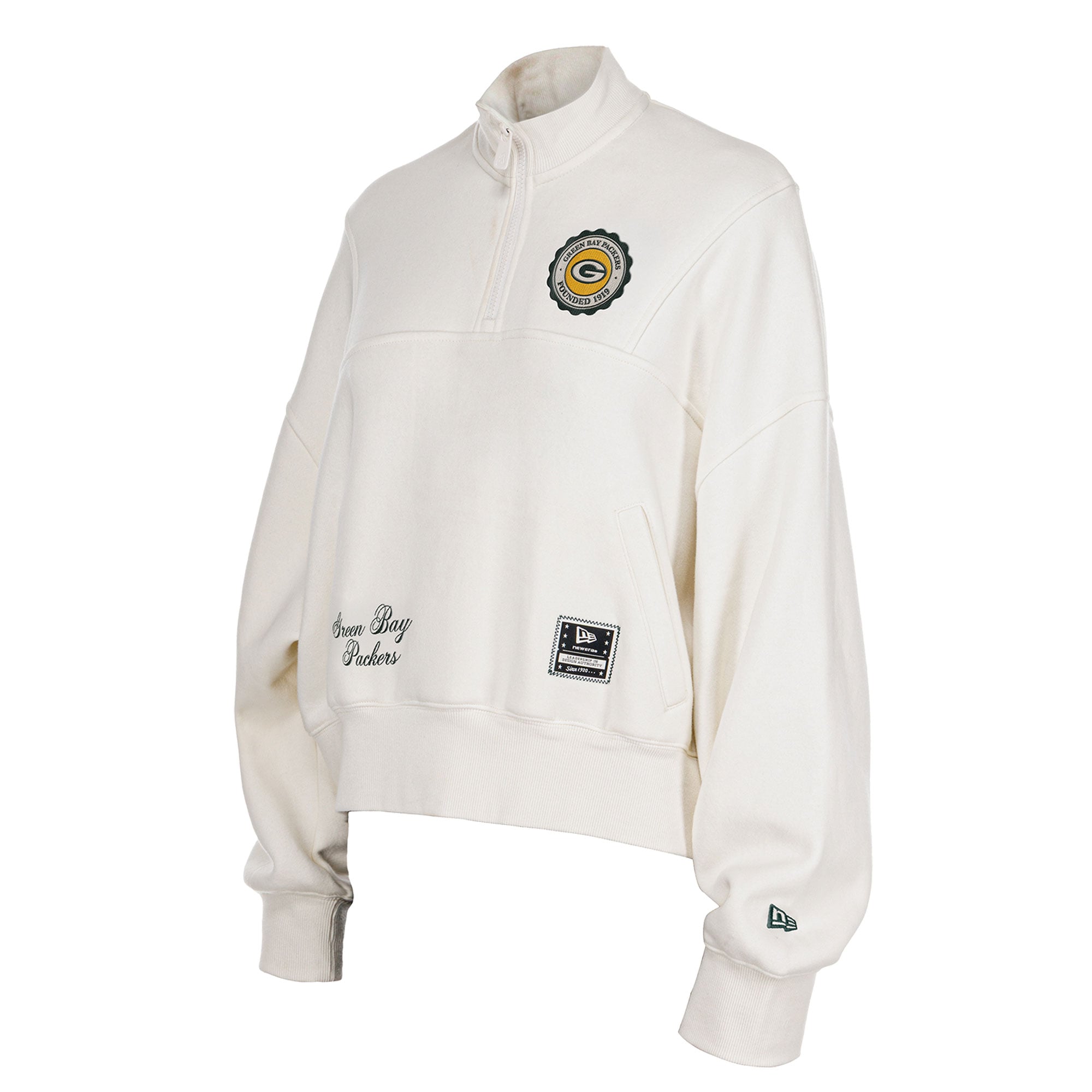Pull-over New Era crème Green Bay Packers Academic pour femme