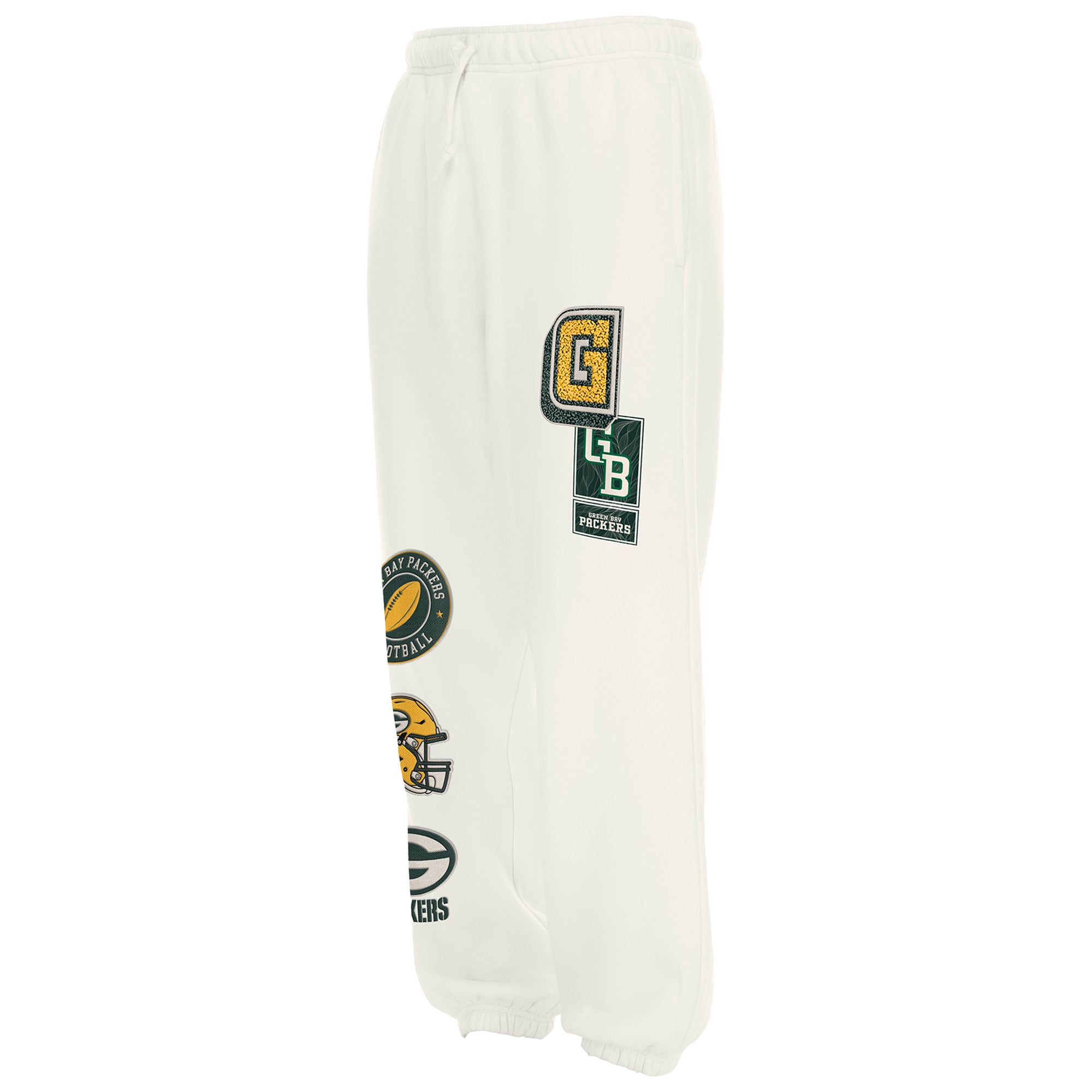 Pantalon de survêtement New Era crème Green Bay Packers pour femmes