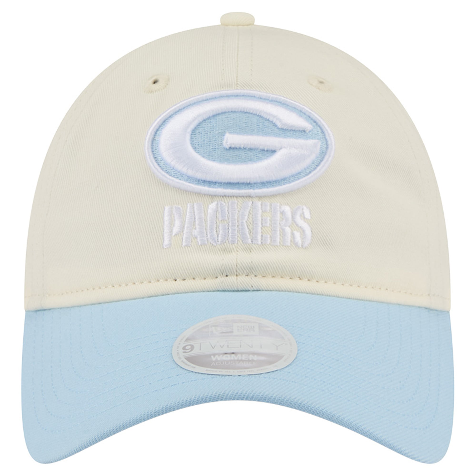 Casquette ajustable New Era 9TWENTY pour femme, couleur crème/bleu côtier
