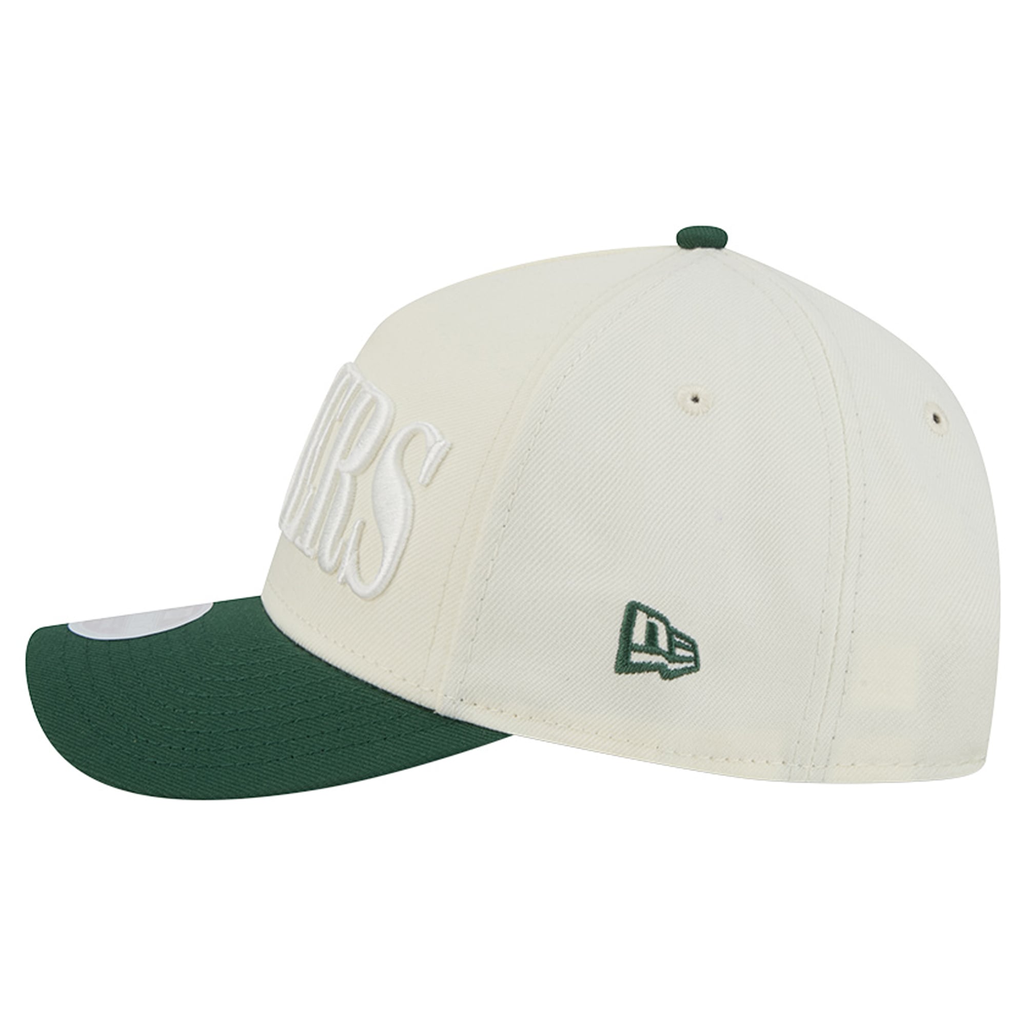 Women's New Era Cream/Green Green Bay Packers Tonal A-Frame 9FORTY Adjustable Hat