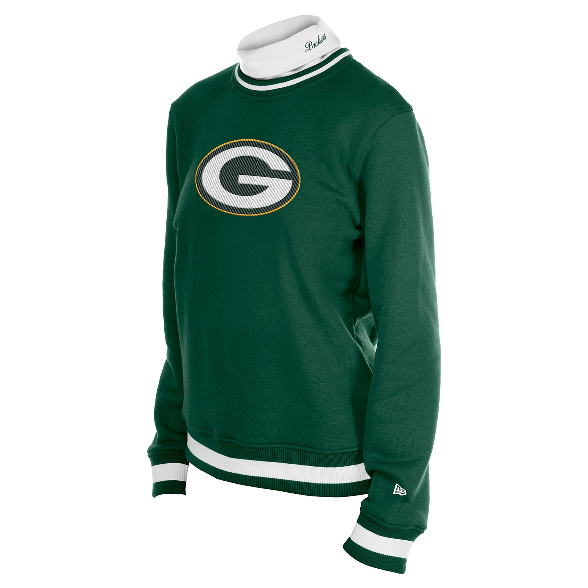 Pull à col roulé New Era Sport Classics vert foncé pour femme, Green Bay Packers, de la marque Era.