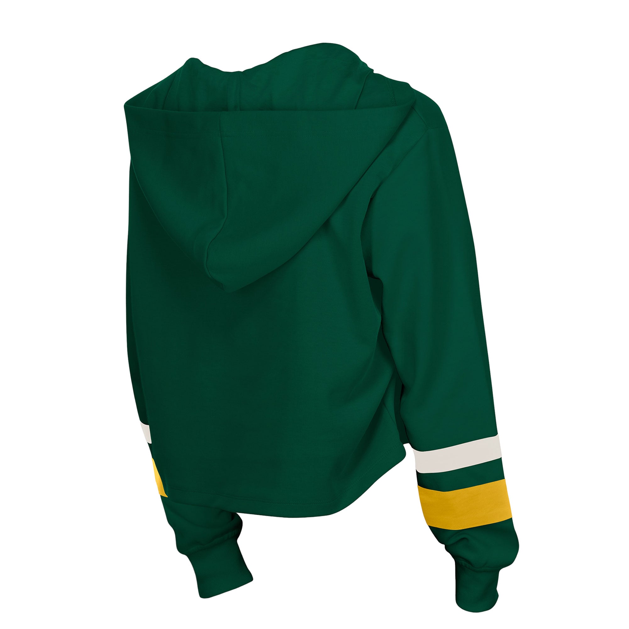 Sweat à capuche rétro lacets vert foncé New Era pour femme, Green Bay Packers