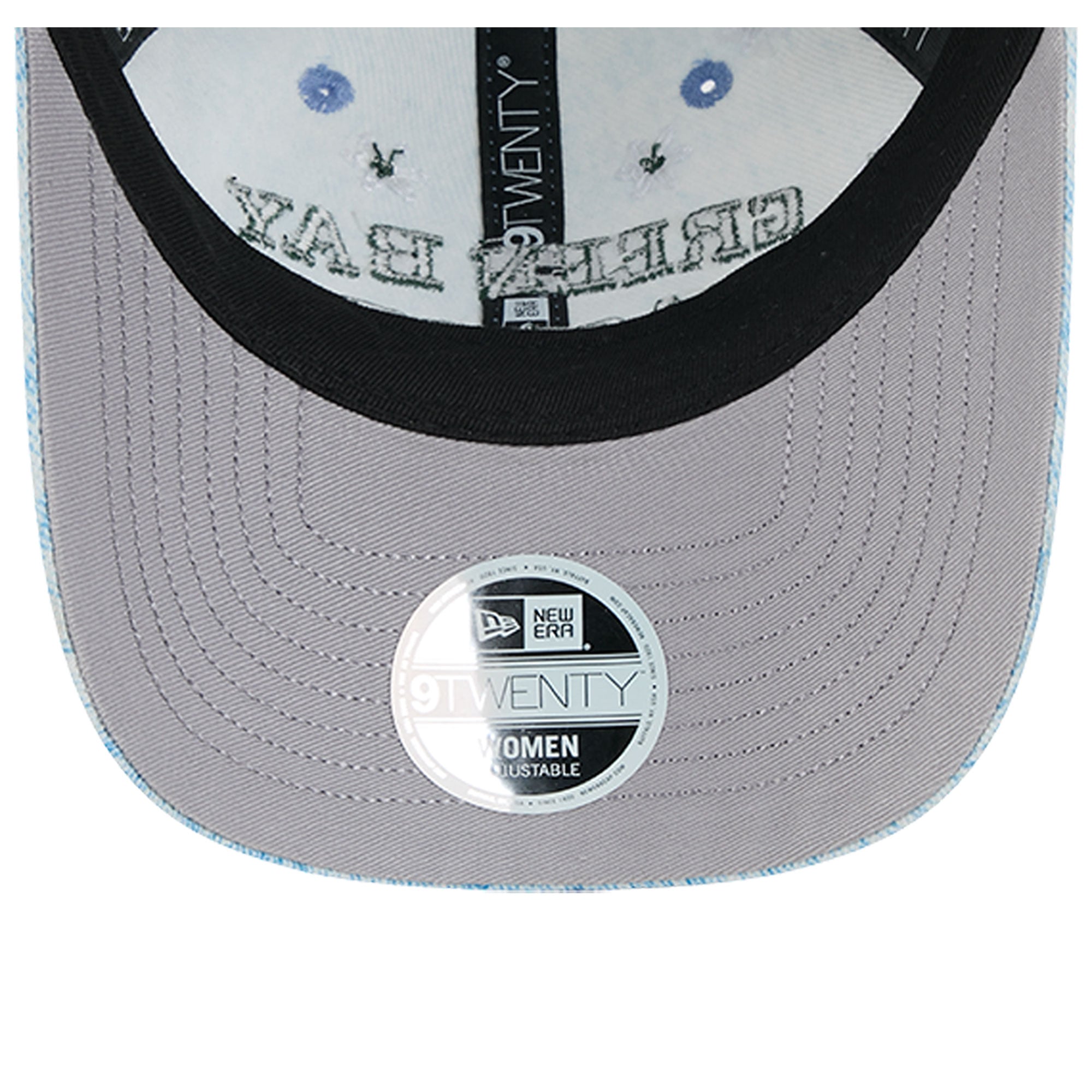 Women's New Era Denim Green Bay Packers Daisy 9TWENTY Adjustable Hat
