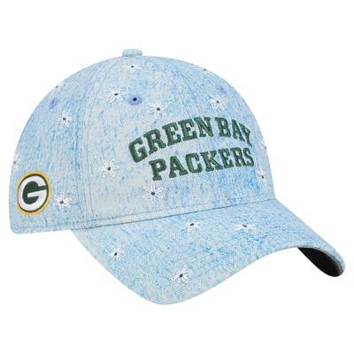  Green Bay Packers New Era Women's Daisy 9TWENTY Adjustable Hat - Denim