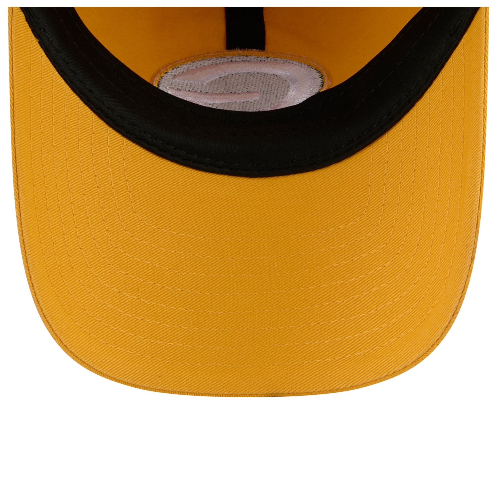 Casquette New Era dorée pour femme, modèle rétro classique et ajustable des Green Bay Packers.