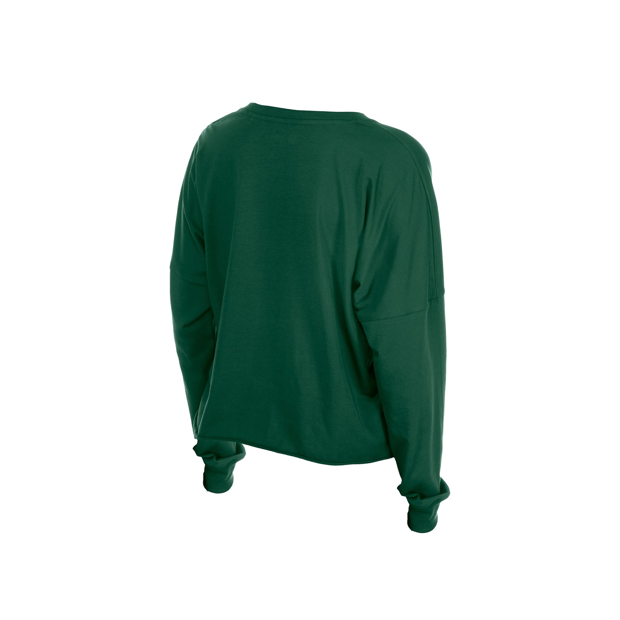 T-shirt court oversize à manches longues New Era Green Bay Packers pour femmes