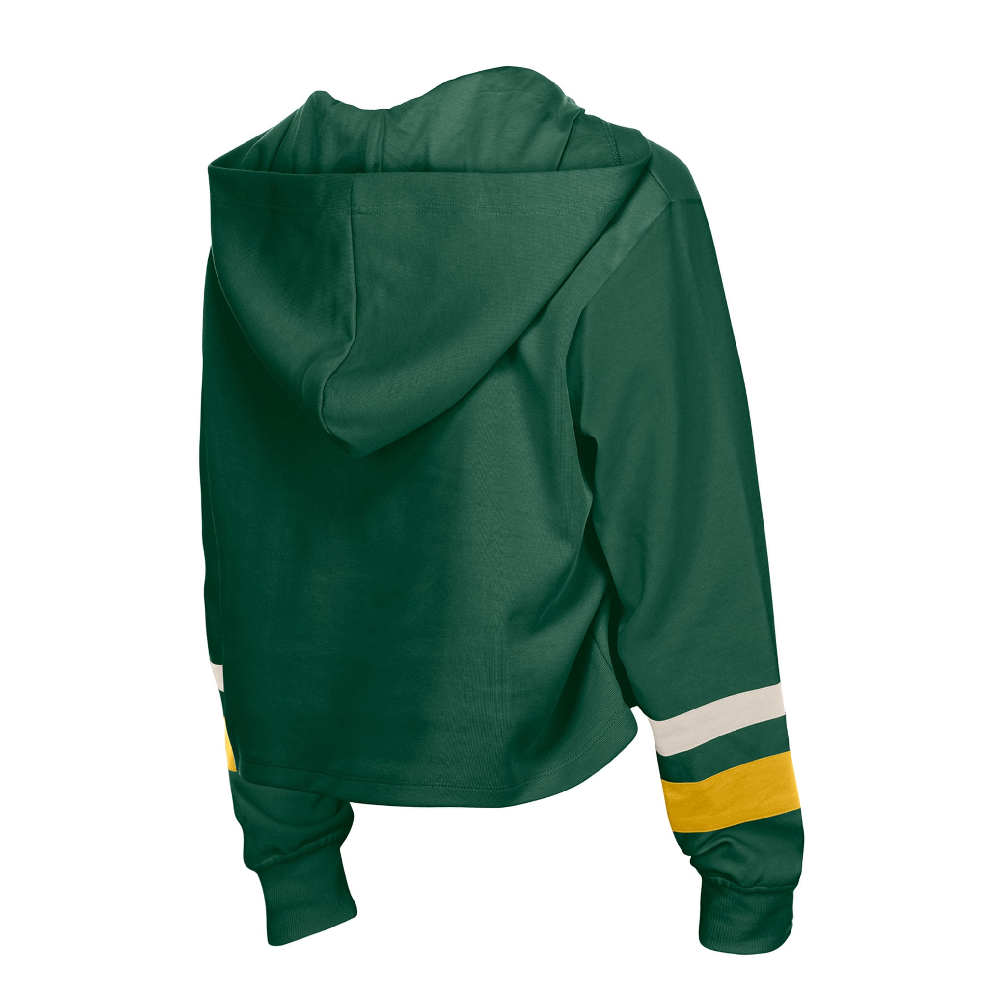 Sweat à capuche court lacets New Era Green Bay Packers grande taille pour femme