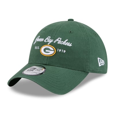 Green Bay Packers New Era Women's Script Casual Classic Adjustable Hat - Green
