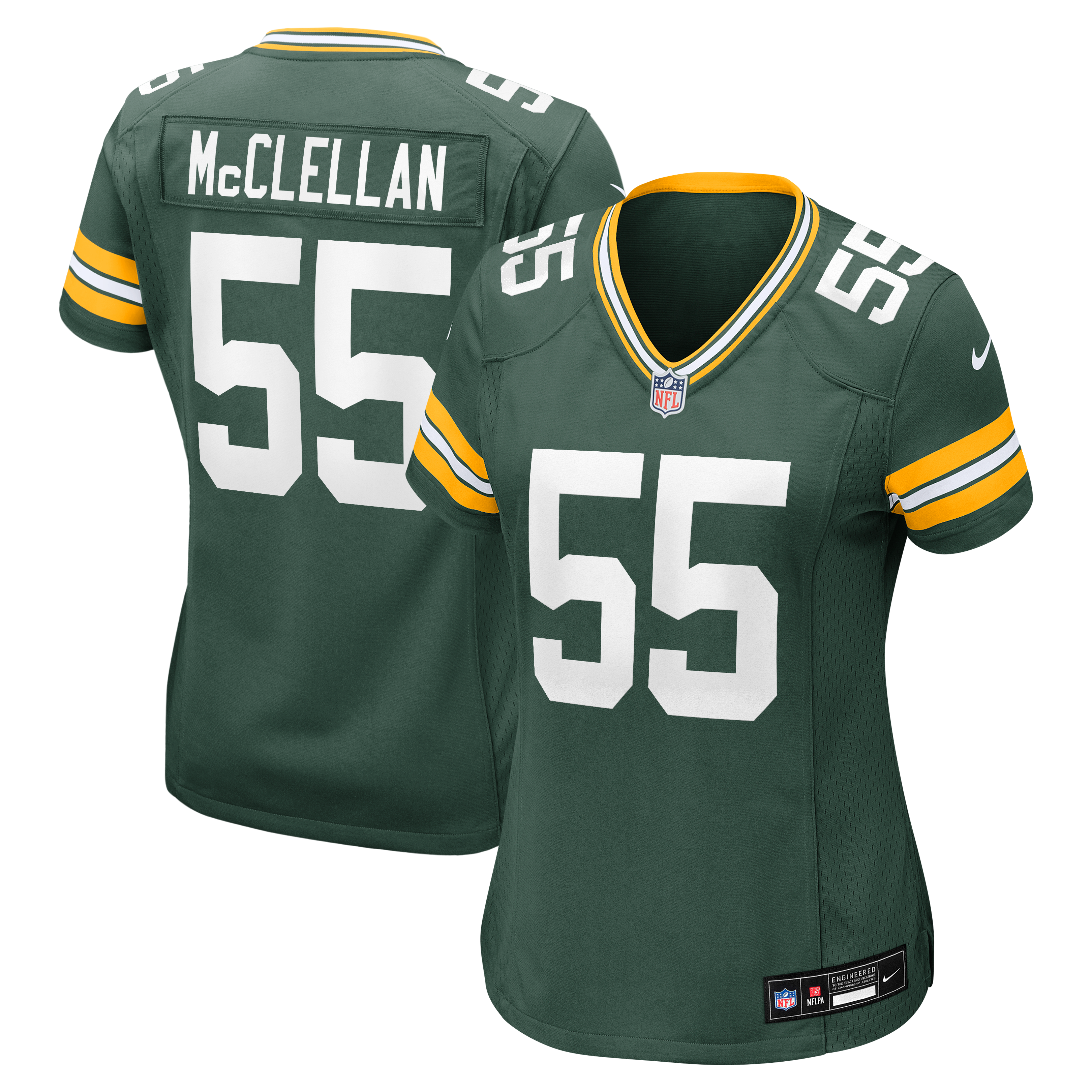 Women's Nike Chris McClellan Green Bay Packers Team Game Jersey
