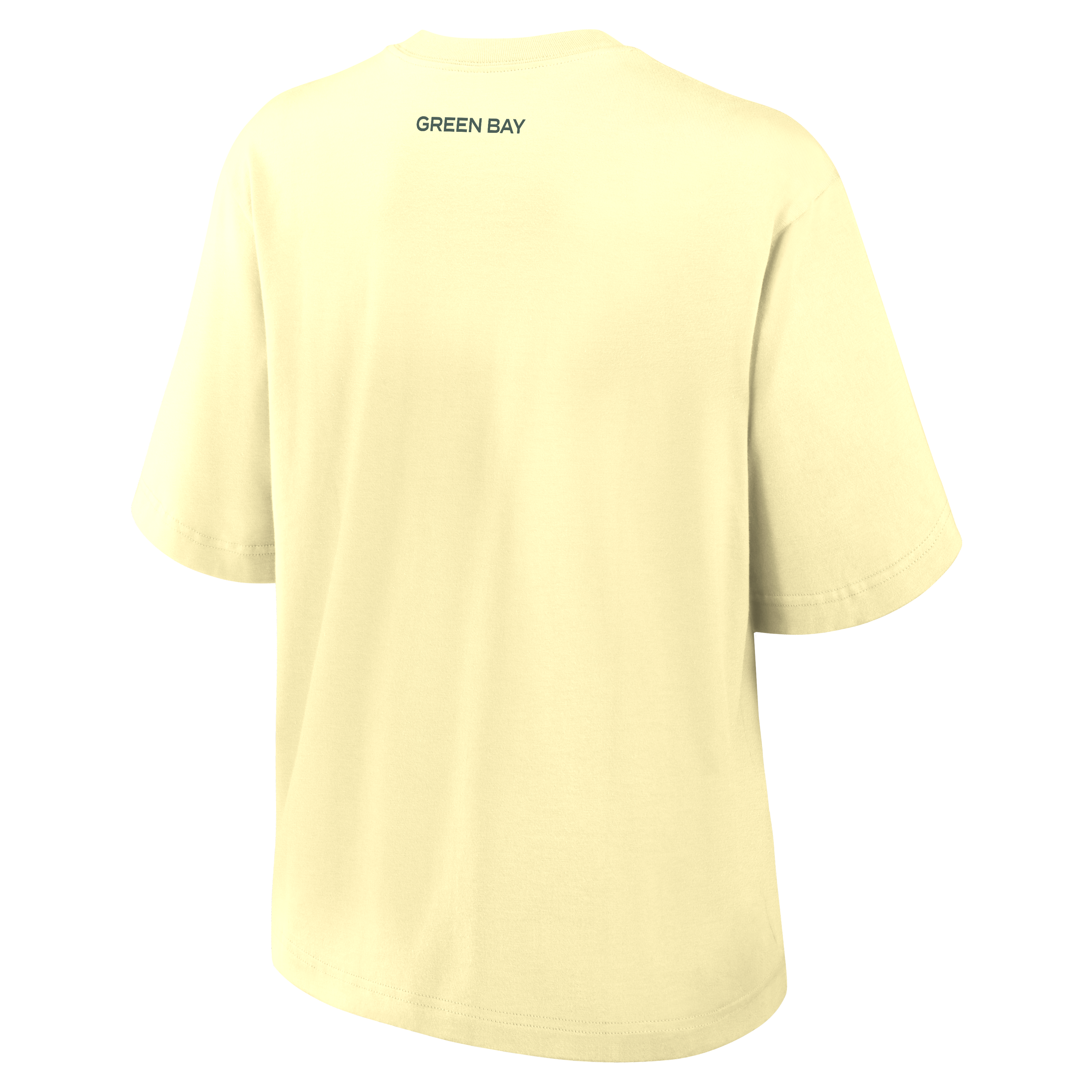 Women's Nike  Cream Green Bay Packers 2026 Rivalries Collection Boxy T-Shirt