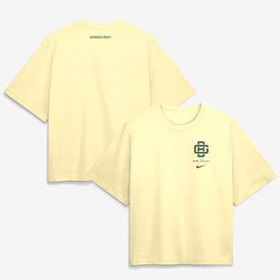  Green Bay Packers Nike Women's 2026 Rivalries Collection Boxy T-Shirt - Cream