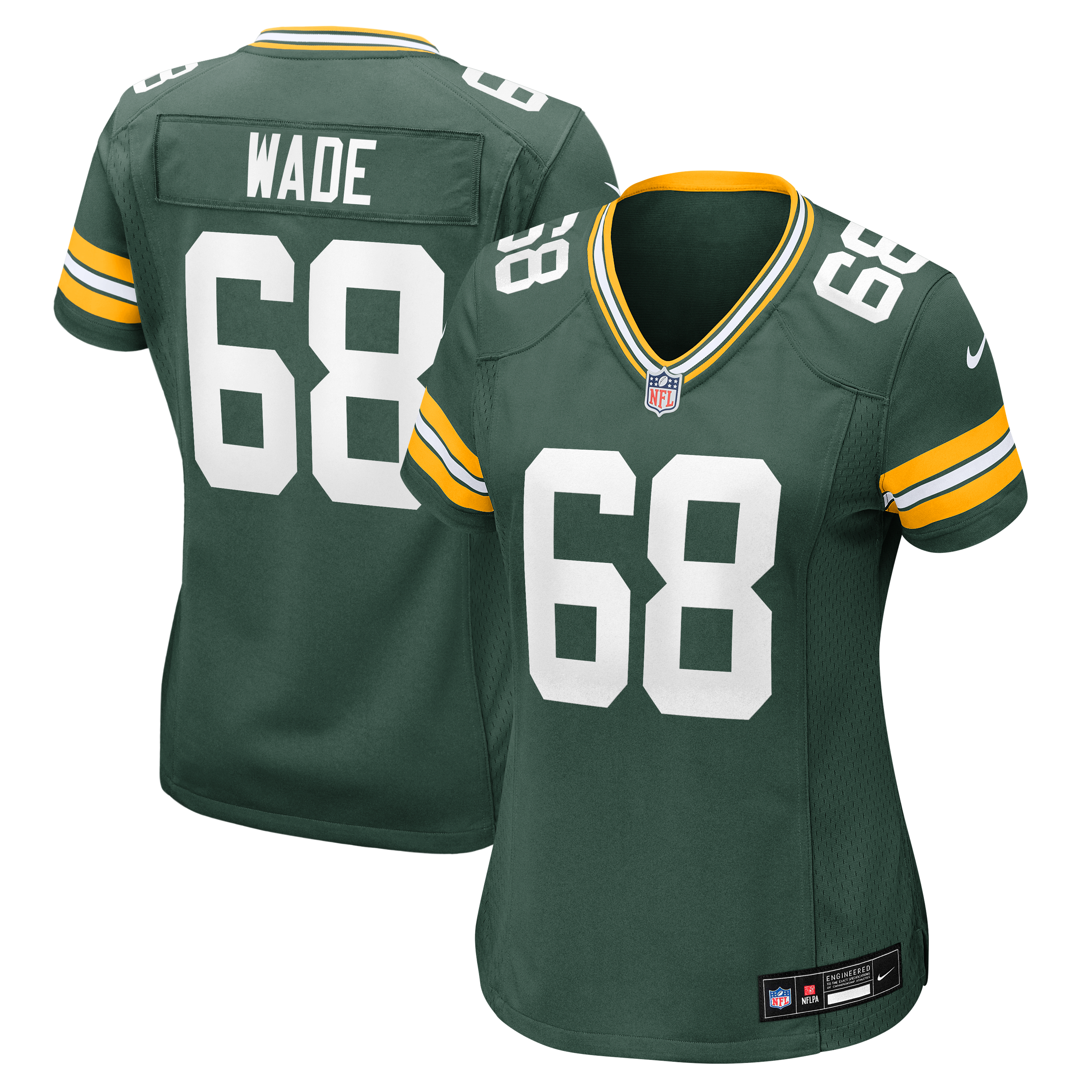 Women's Nike Dillon Wade Green Bay Packers Team Game Jersey