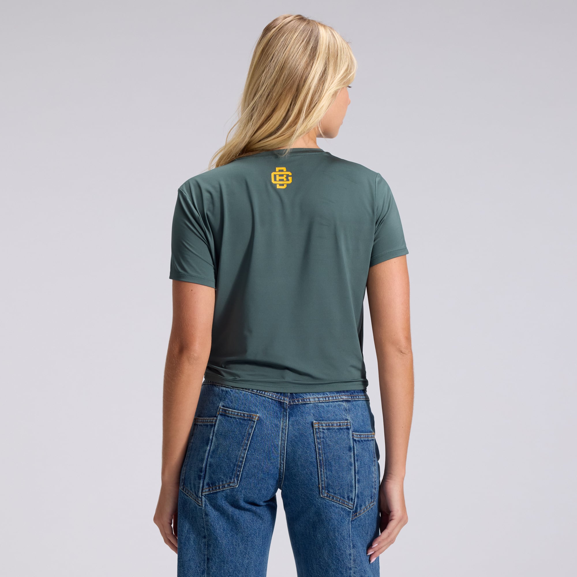 Women's Nike Green Bay Packers 2026 Rivalries Collection Classic Twist Cropped T-Shirt