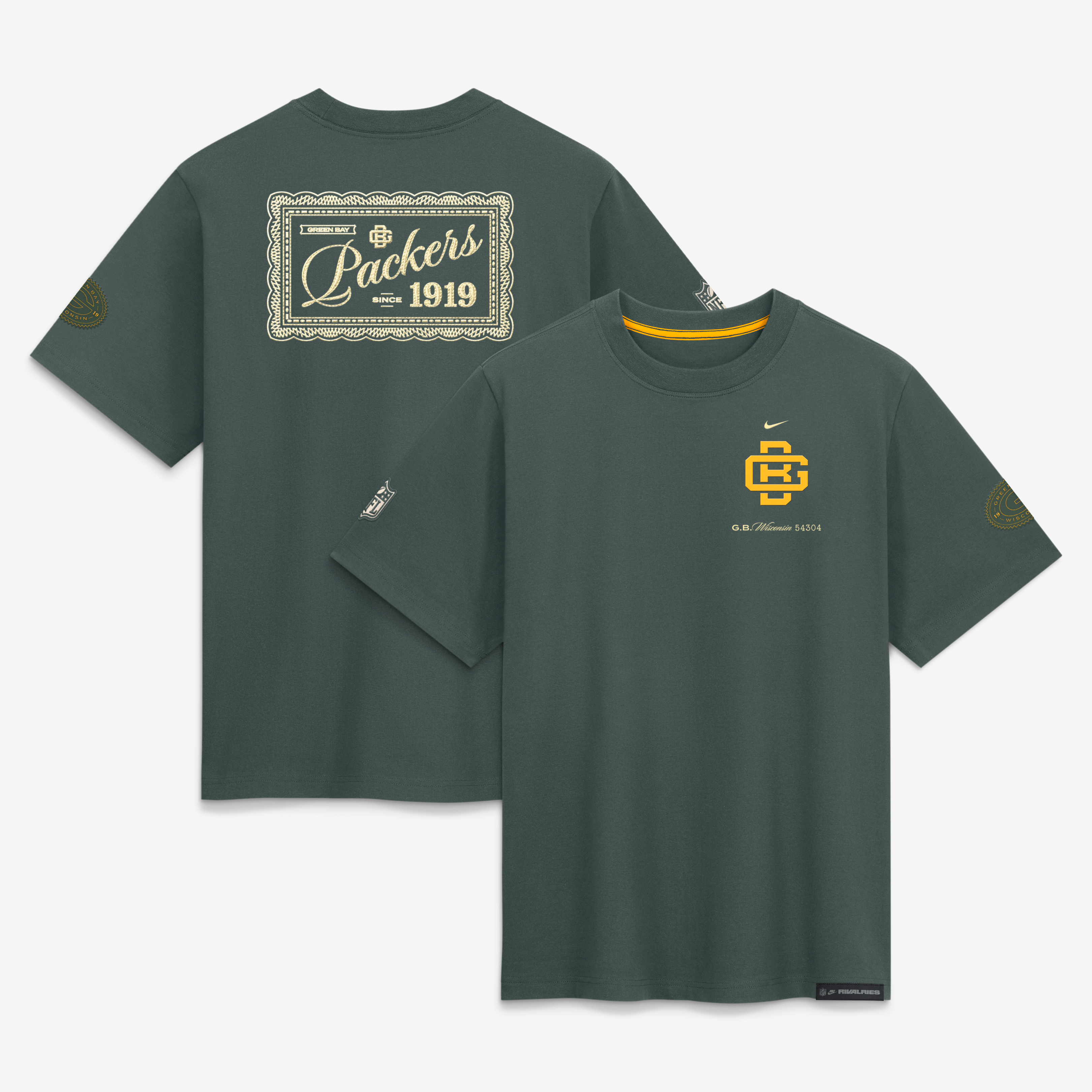 T-shirt boyfriend ample Nike Green Bay Packers Collection 2026 pour femme